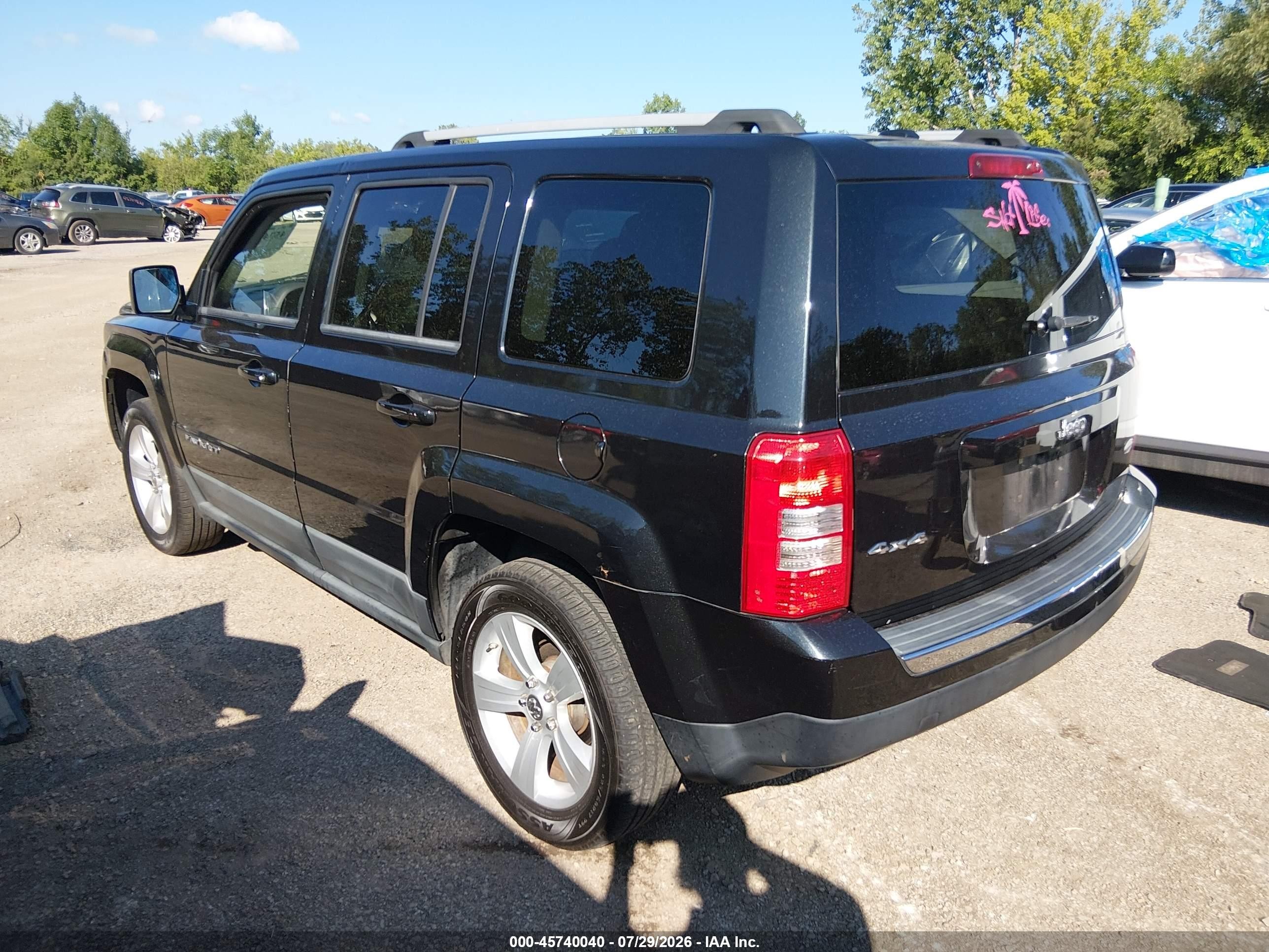 2011 Jeep Patriot Latitude X Black vin: 1J4NF4GB9BD194309