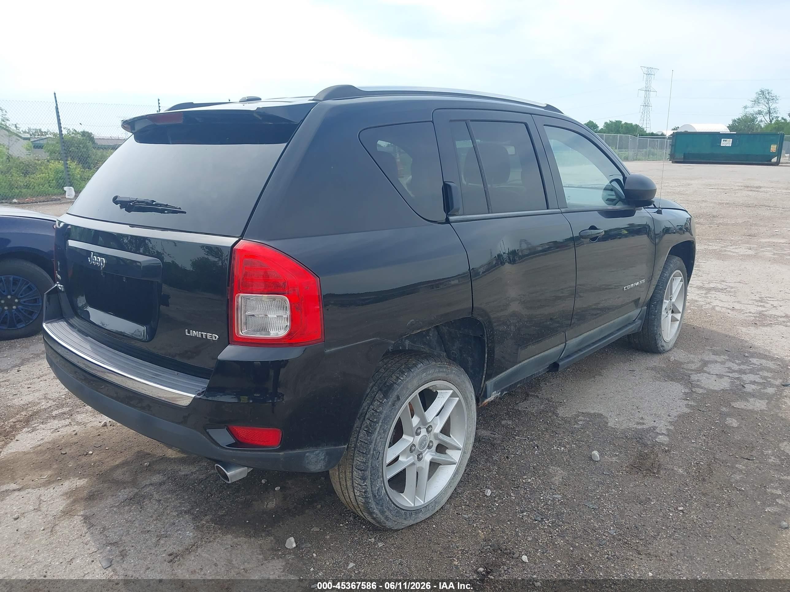 2011 Jeep Compass Limited Black vin: 1J4NF5FB5BD164523