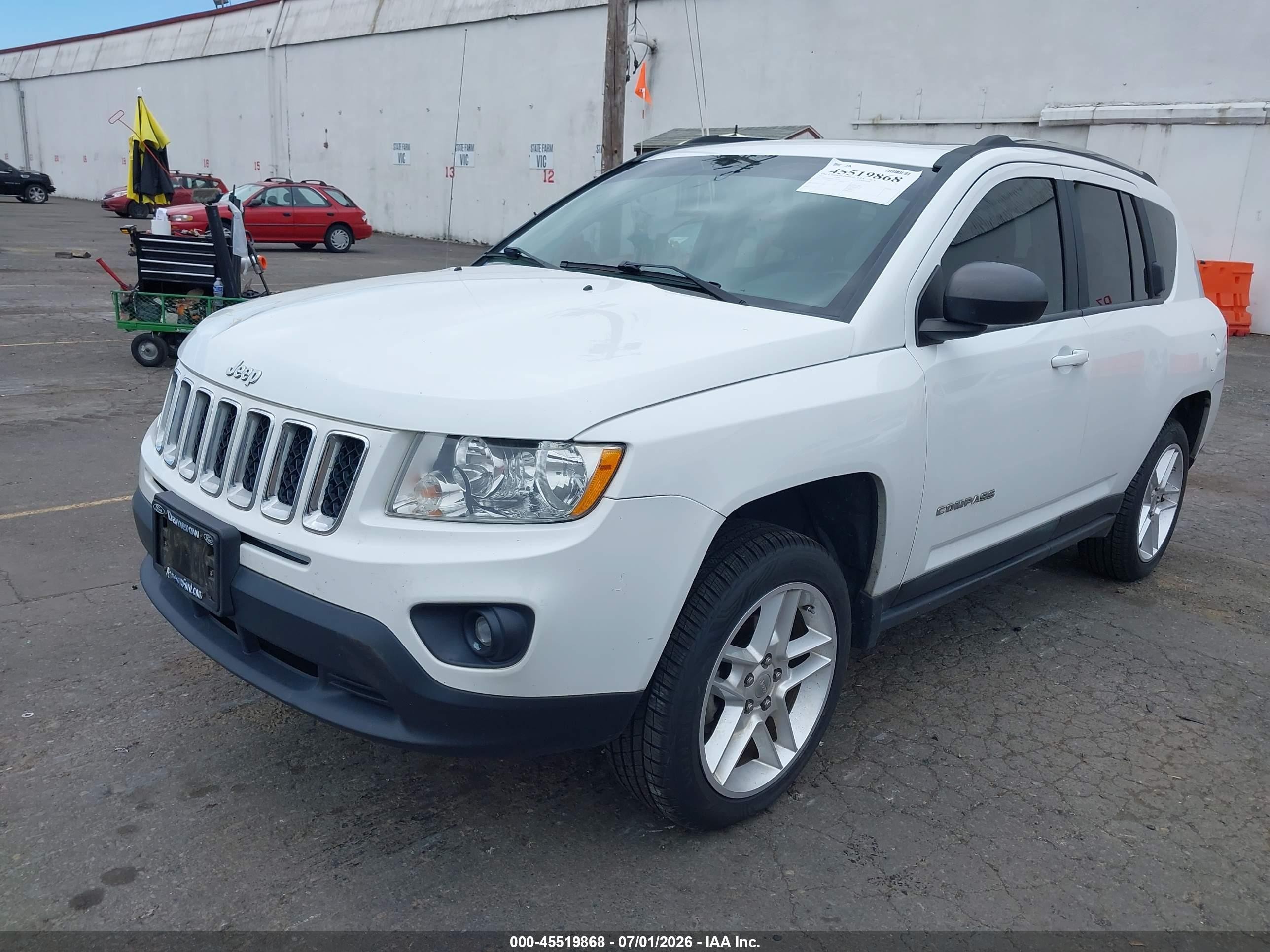 2011 Jeep Compass Limited White vin: 1J4NF5FB8BD176536
