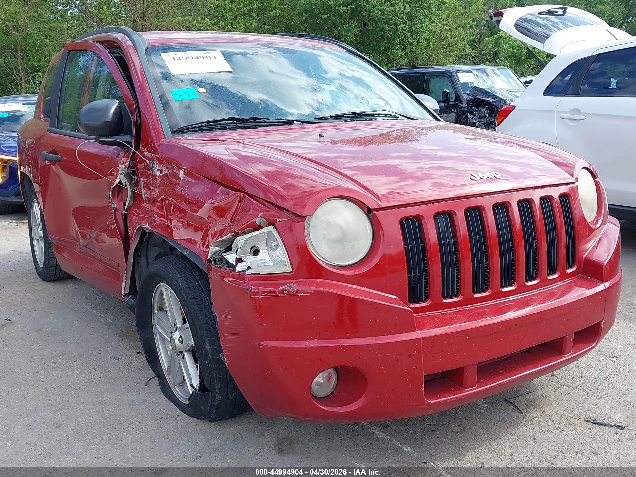 2010 Jeep Compass Sport Red vin: 1J4NT1FA3AD660461