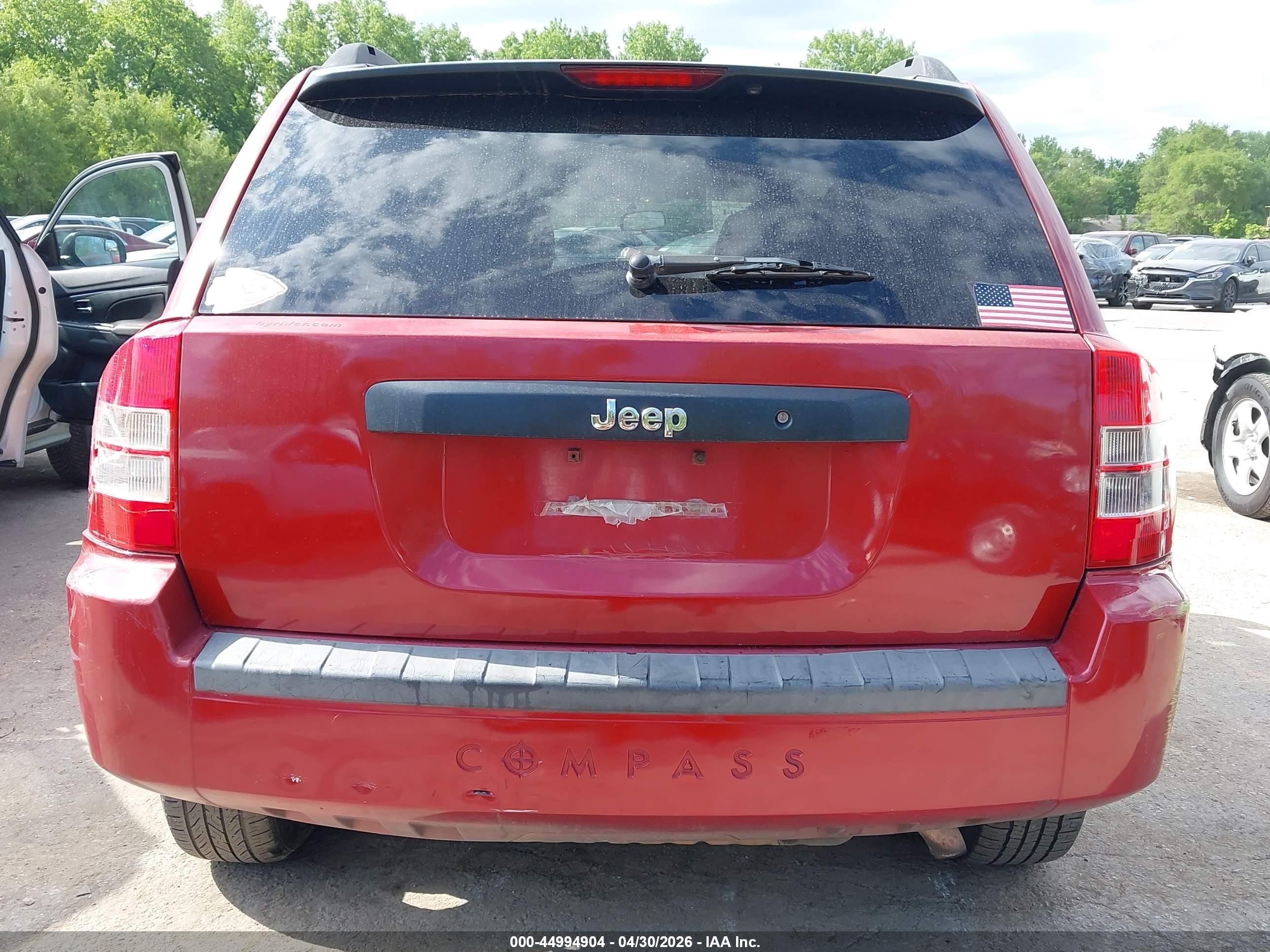 2010 Jeep Compass Sport Red vin: 1J4NT1FA3AD660461
