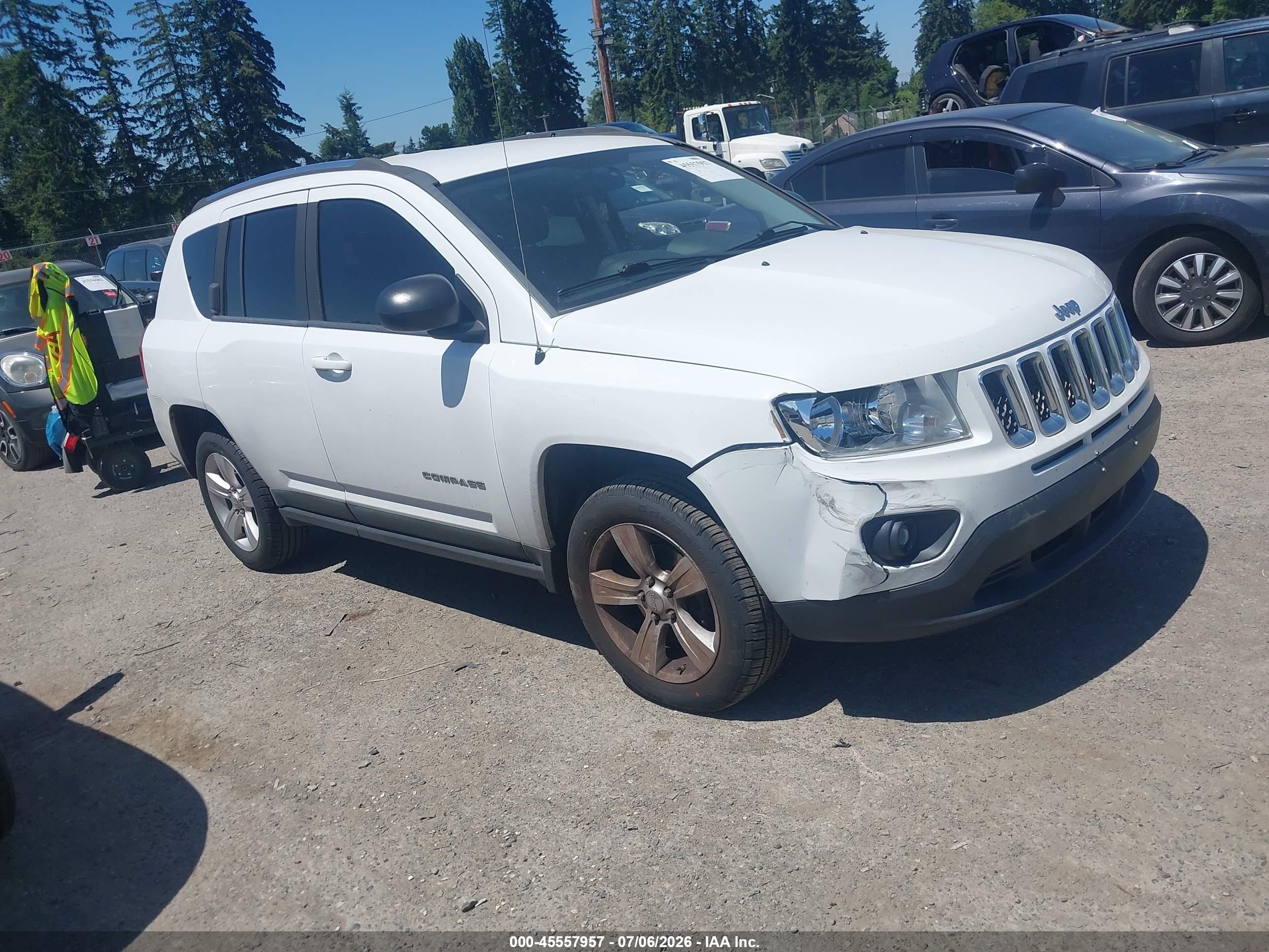 2011 Jeep Compass   White vin: 1J4NT1FA4BD243187