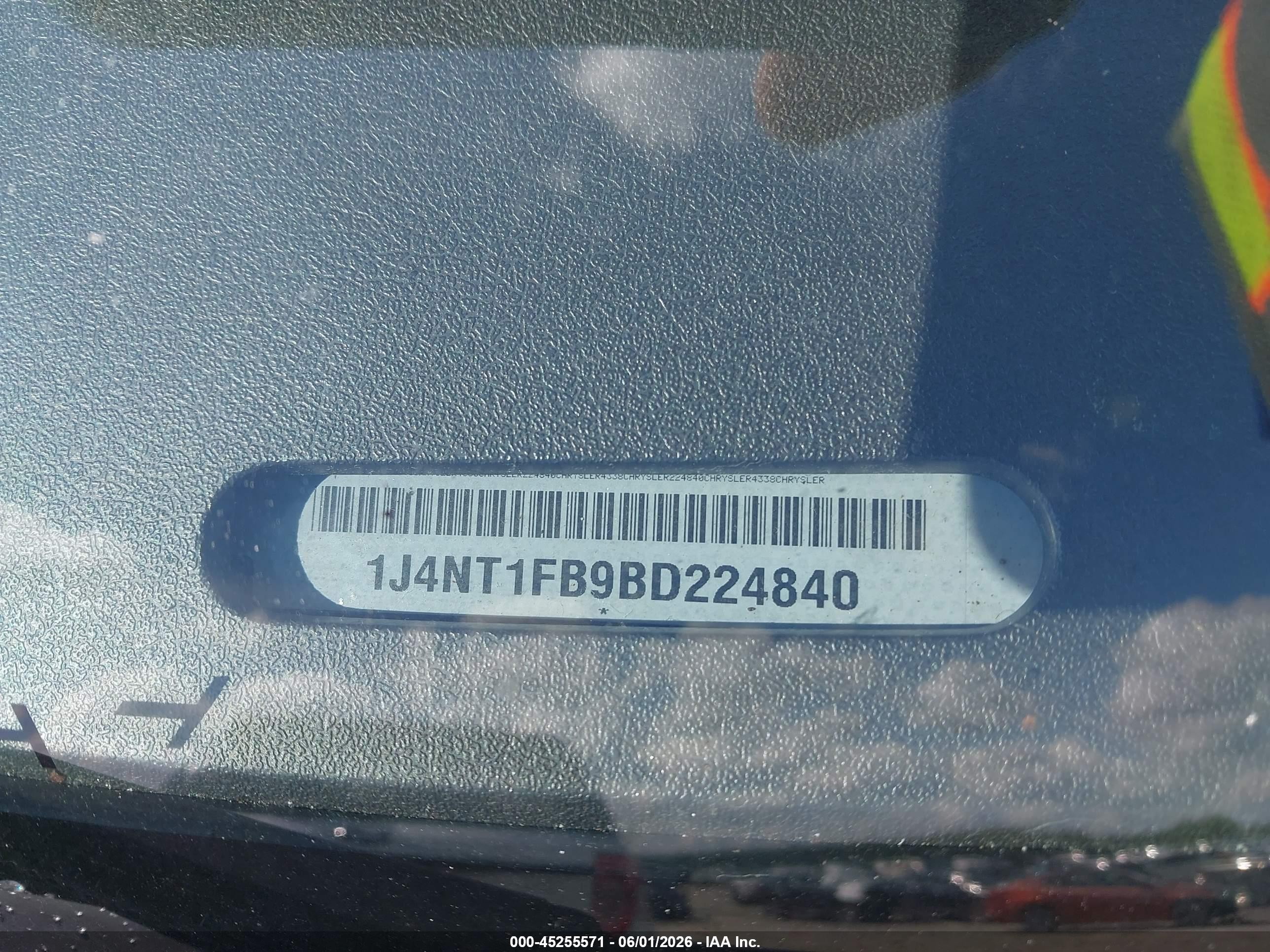 2011 Jeep Compass   Blue vin: 1J4NT1FB9BD224840