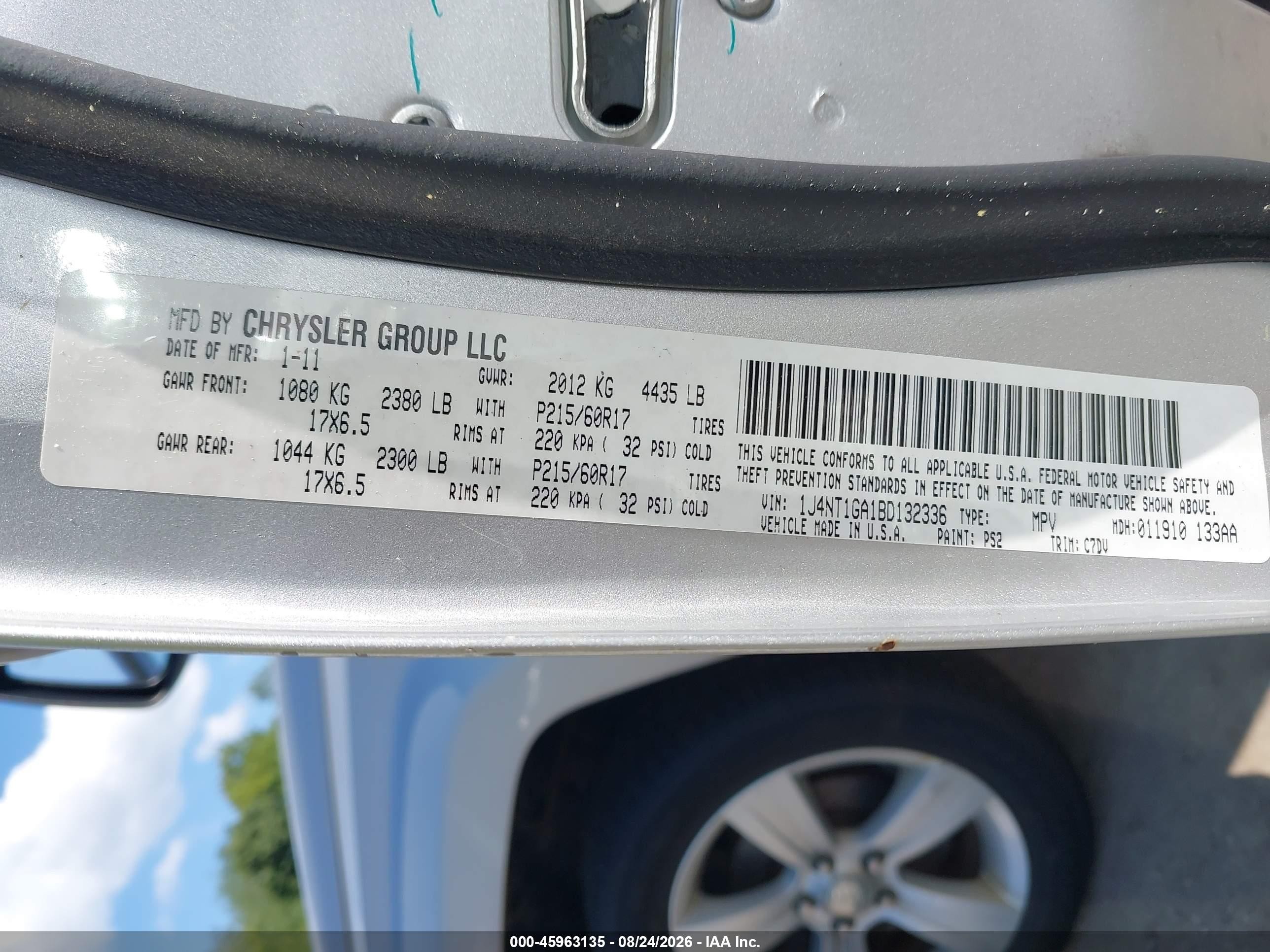 2011 Jeep Patriot Sport Серебряный vin: 1J4NT1GA1BD132336