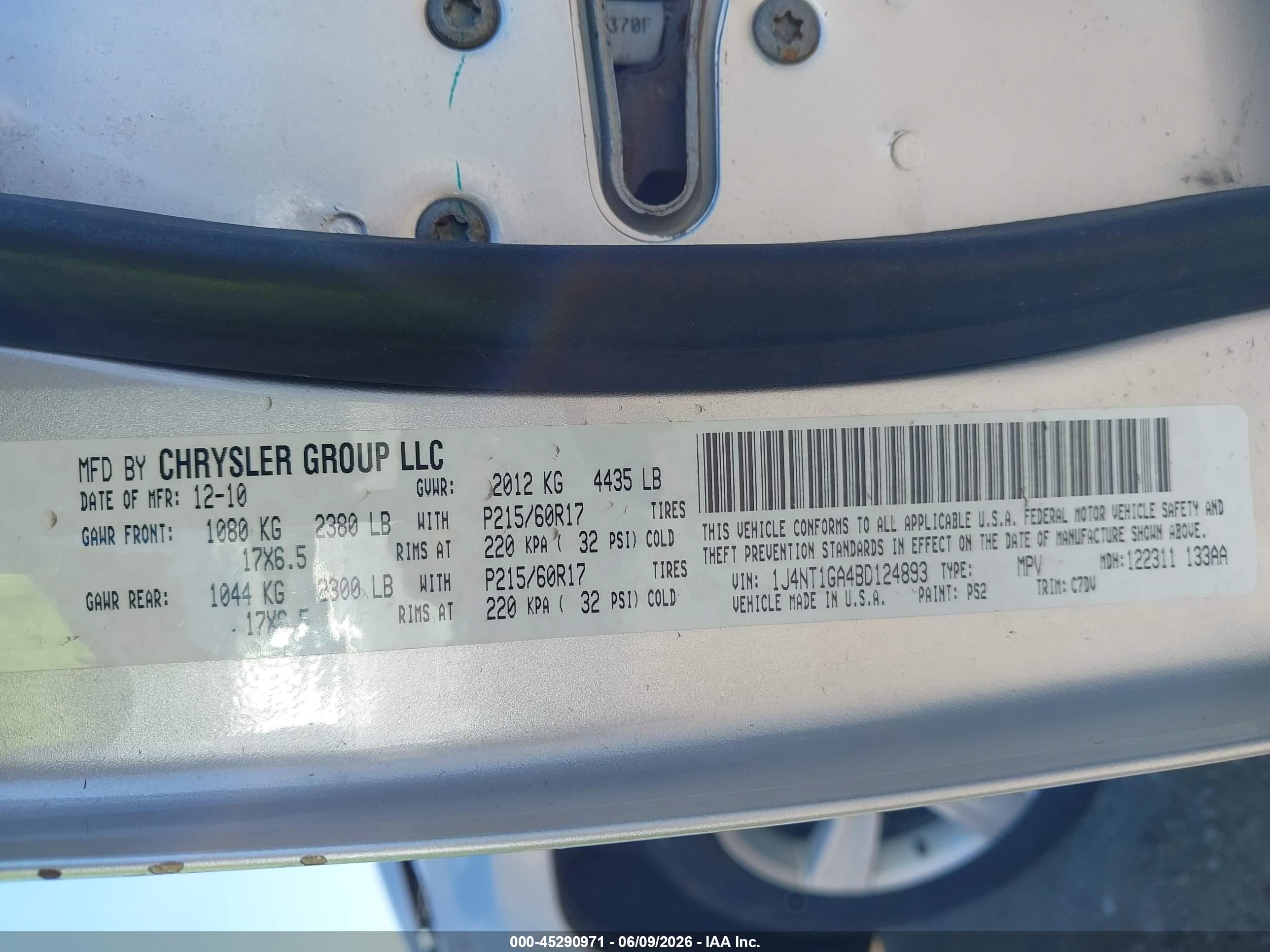 2011 Jeep Patriot Sport Silver vin: 1J4NT1GA4BD124893