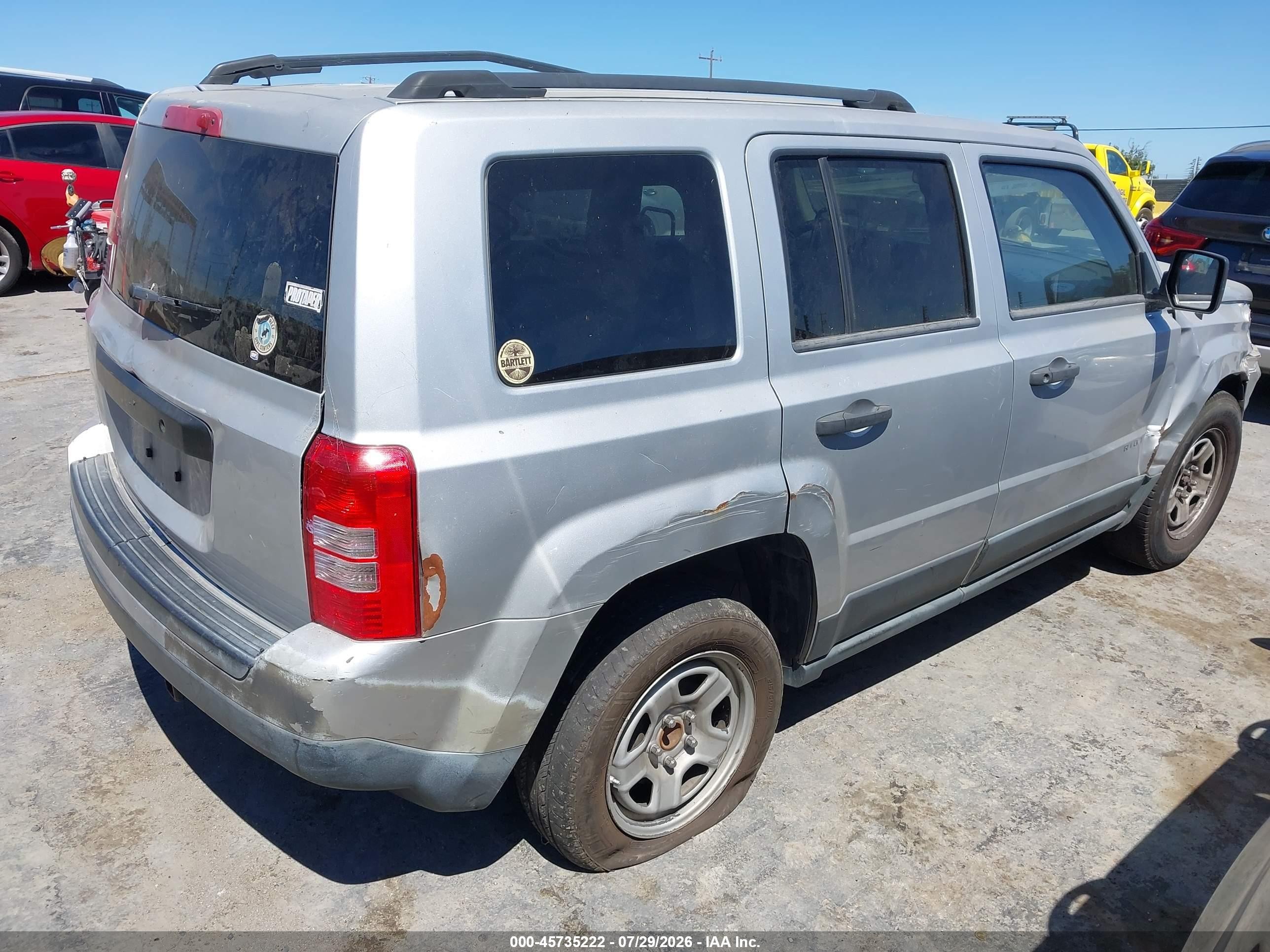 2011 Jeep Patriot Sport Silver vin: 1J4NT1GA4BD155951