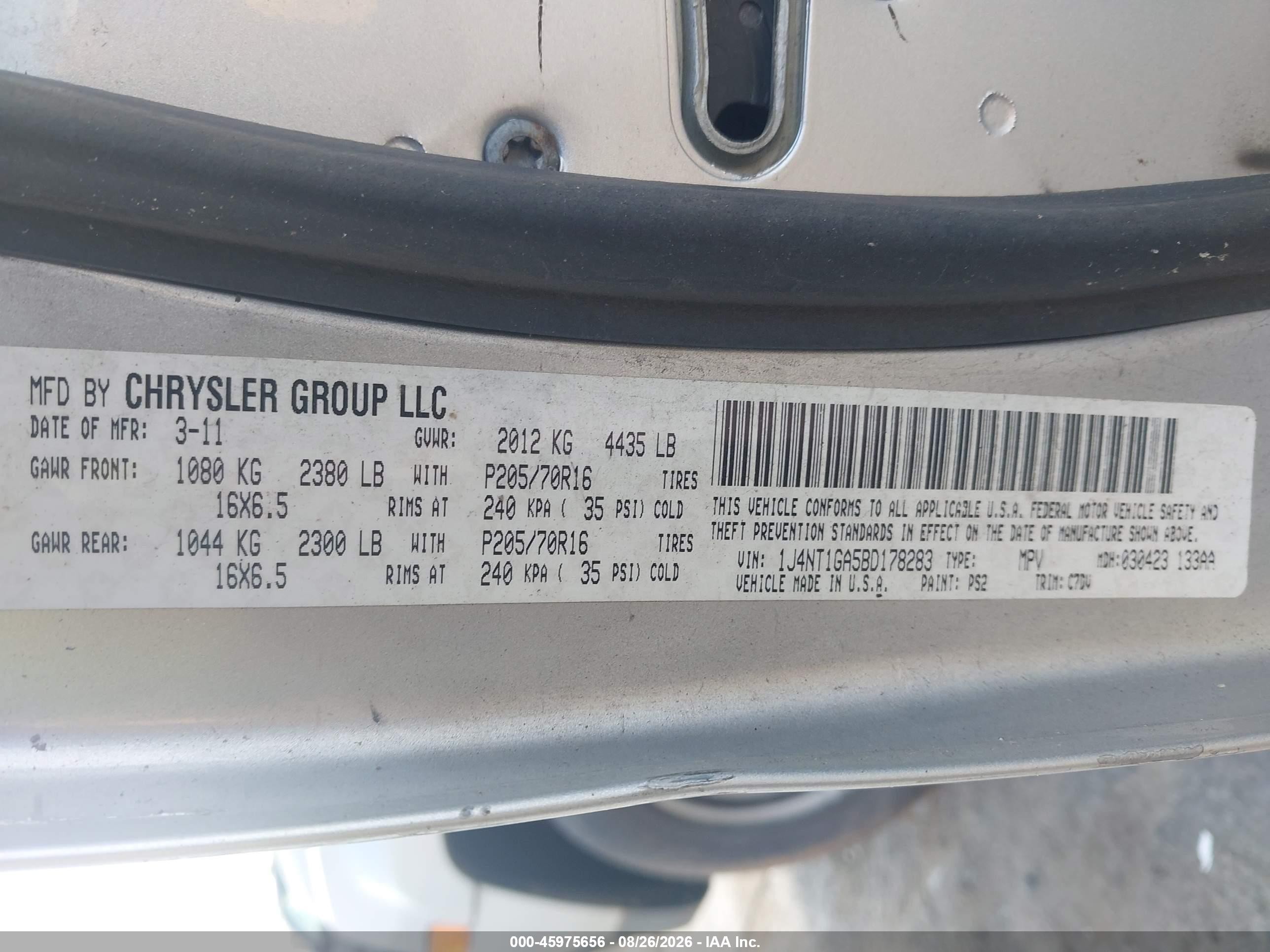 2011 Jeep Patriot Sport Silver vin: 1J4NT1GA5BD178283