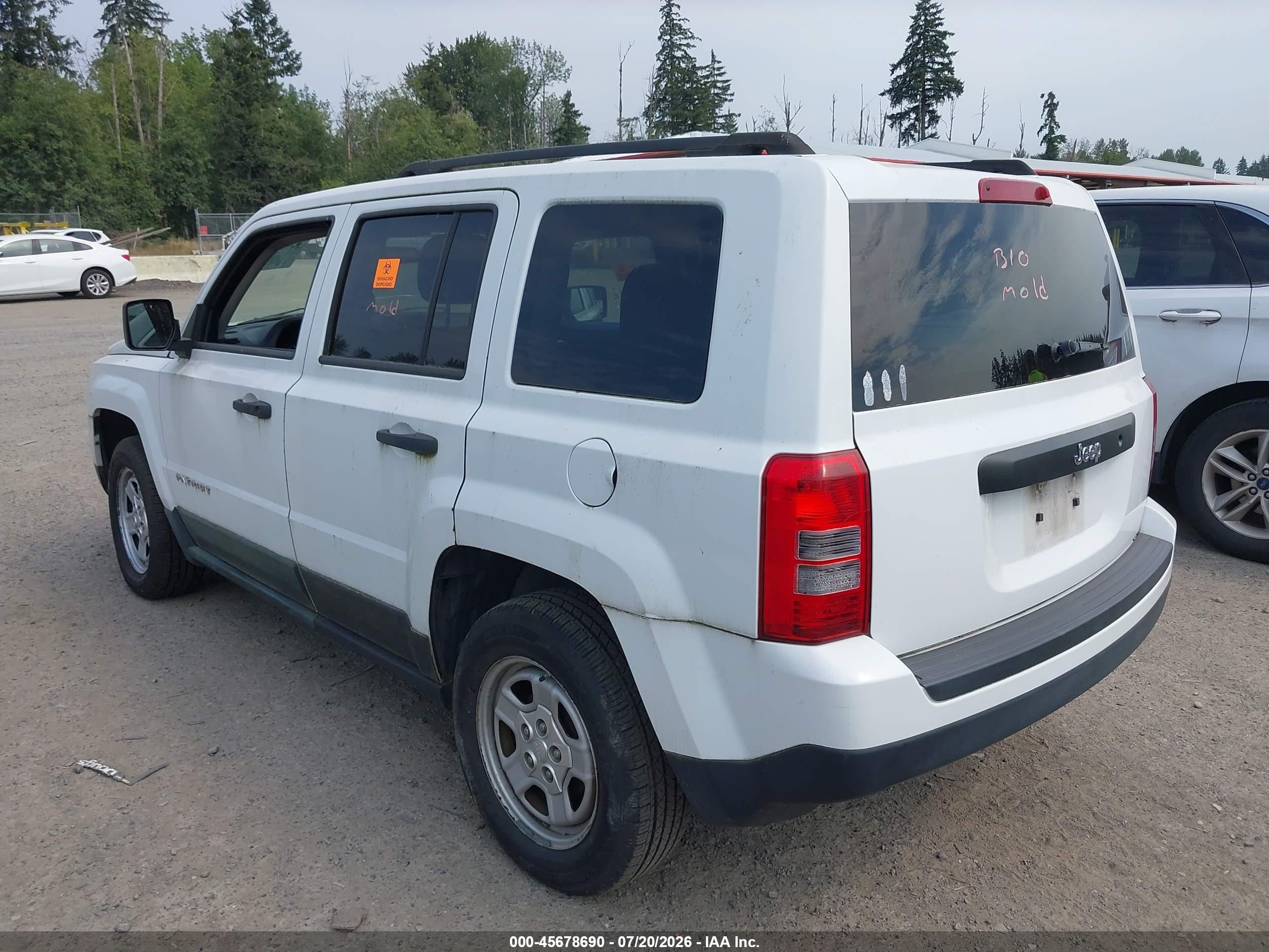 2011 Jeep Patriot Sport White vin: 1J4NT1GA5BD289237