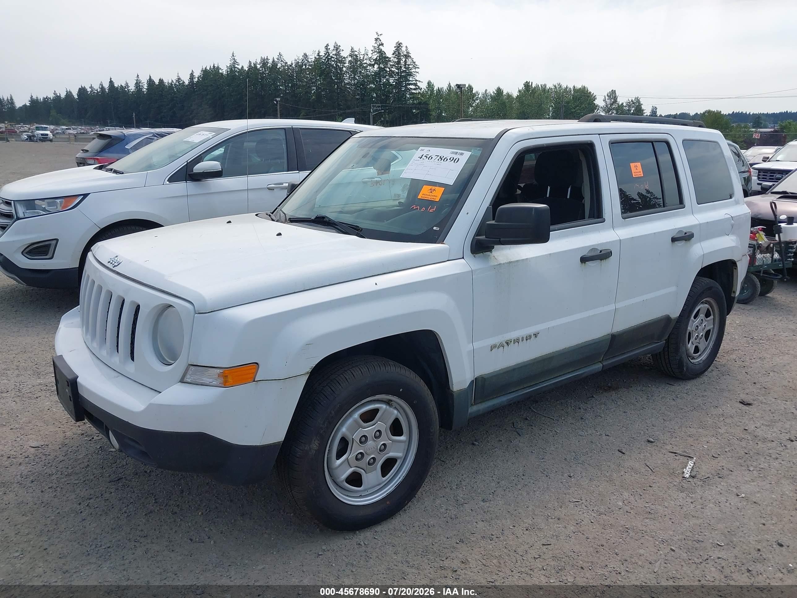 2011 Jeep Patriot Sport White vin: 1J4NT1GA5BD289237