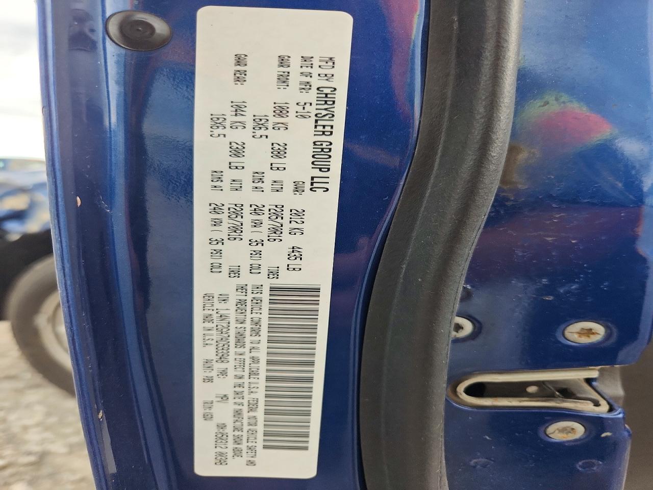 2010 Jeep Patriot Sport Blue vin: 1J4NT2GA7AD593948
