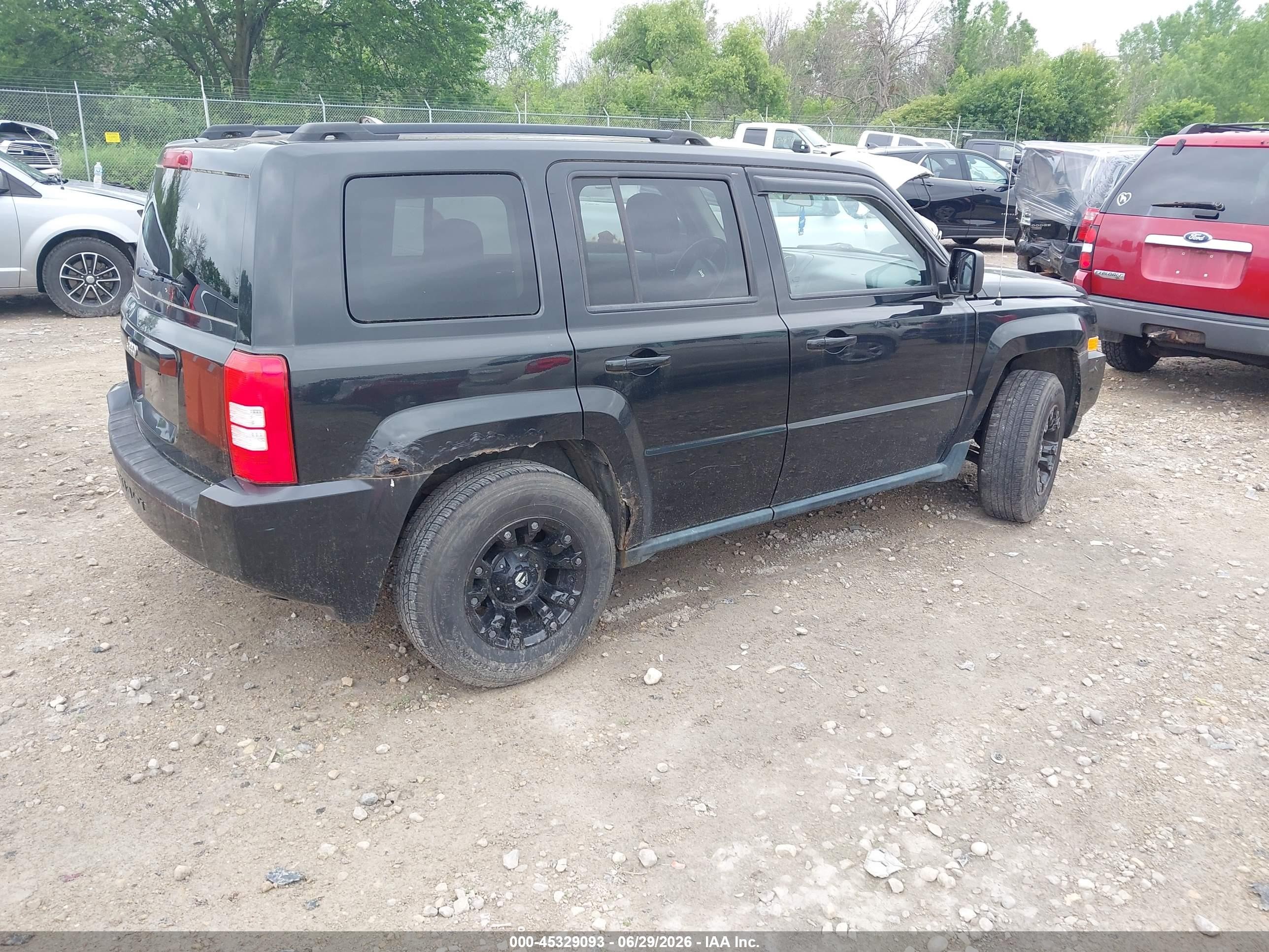 2010 Jeep Patriot Sport Black vin: 1J4NT2GB7AD506722