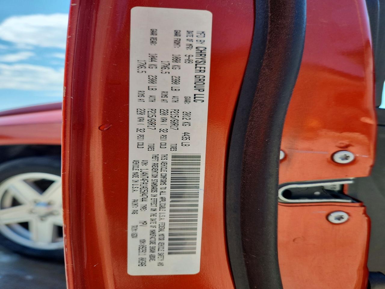 2010 Jeep Compass Sport Orange vin: 1J4NT4FA1AD504744