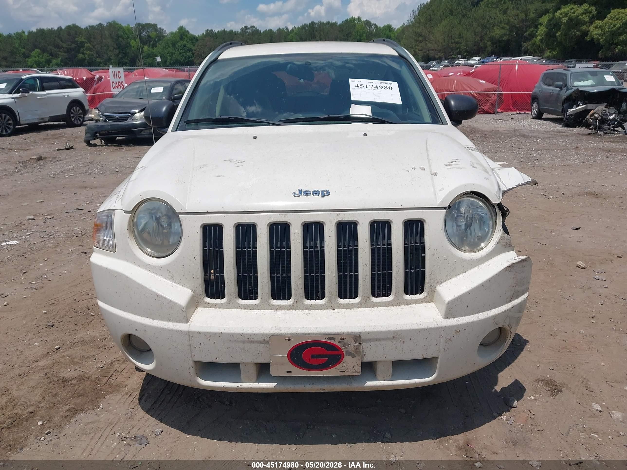 2010 Jeep Compass Sport White vin: 1J4NT4FB4AD585490