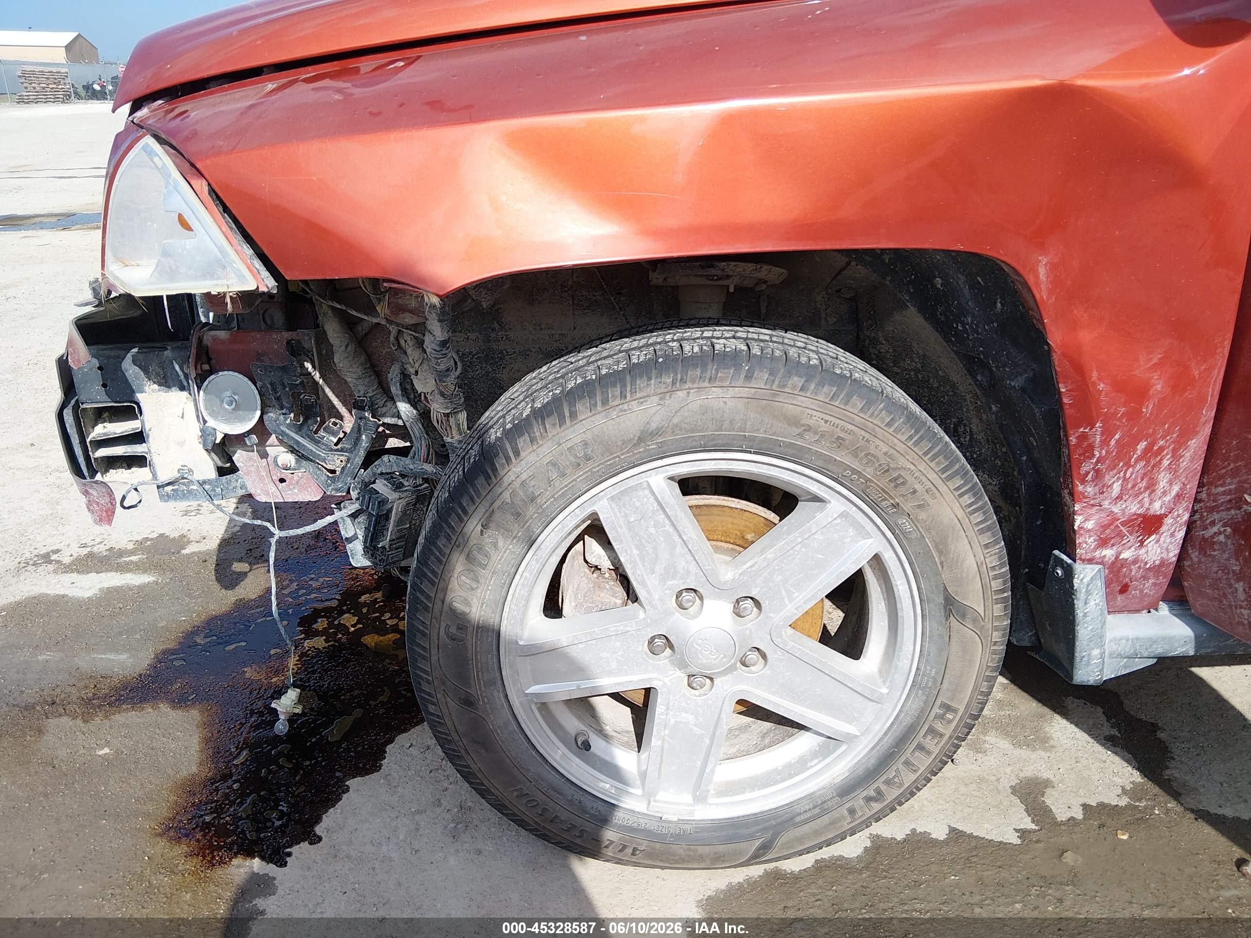 2010 Jeep Compass Sport Orange vin: 1J4NT4FB7AD571258