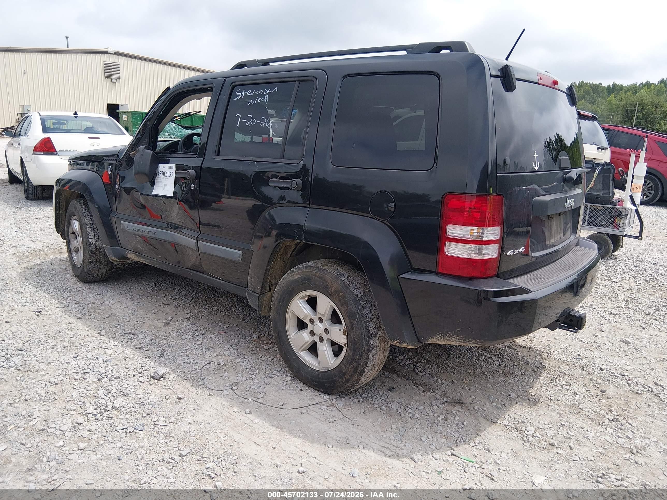 2010 Jeep Liberty Sport Black vin: 1J4PN2GK0AW102703