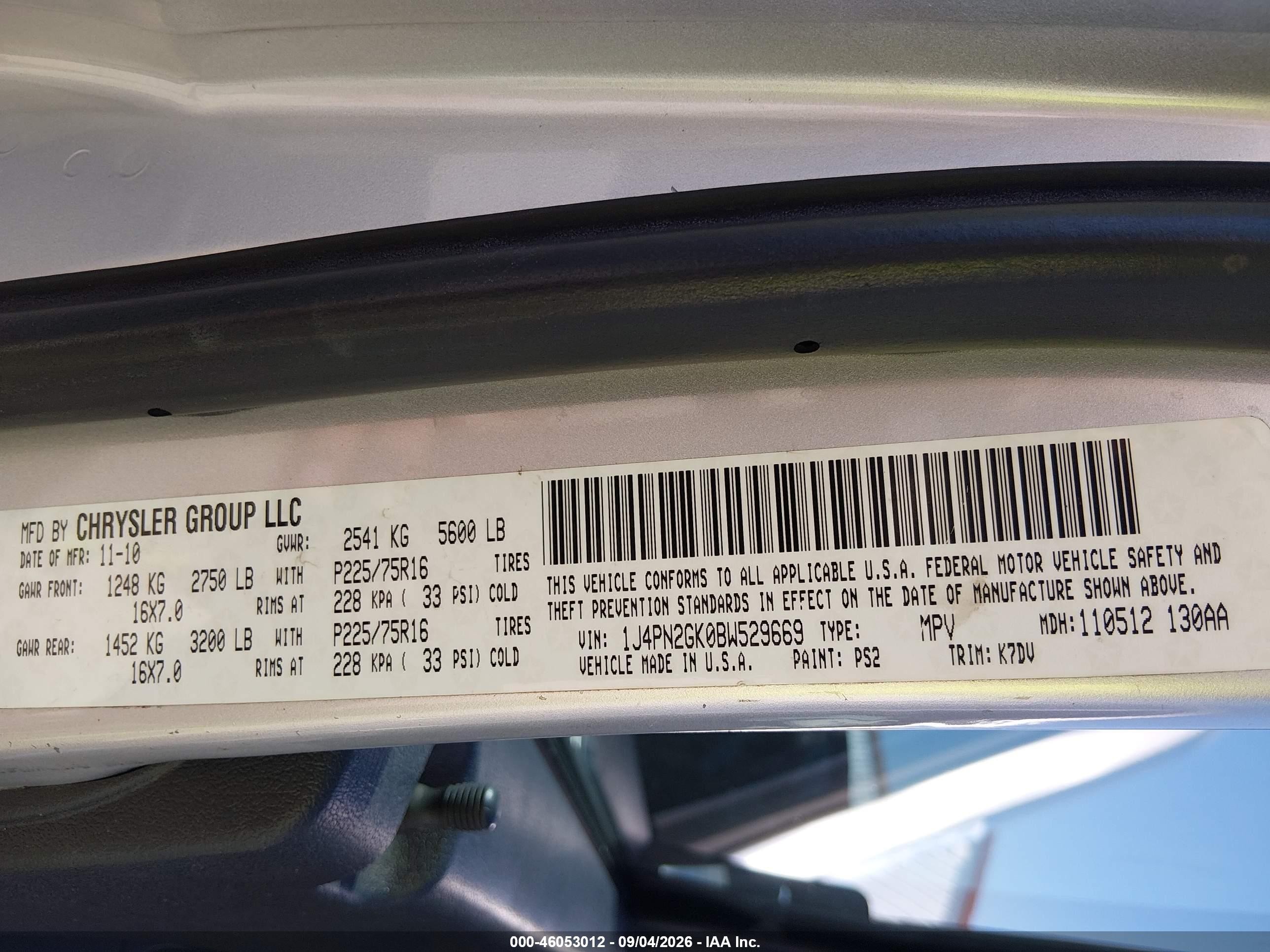 2011 Jeep Liberty Sport Silver vin: 1J4PN2GK0BW529669
