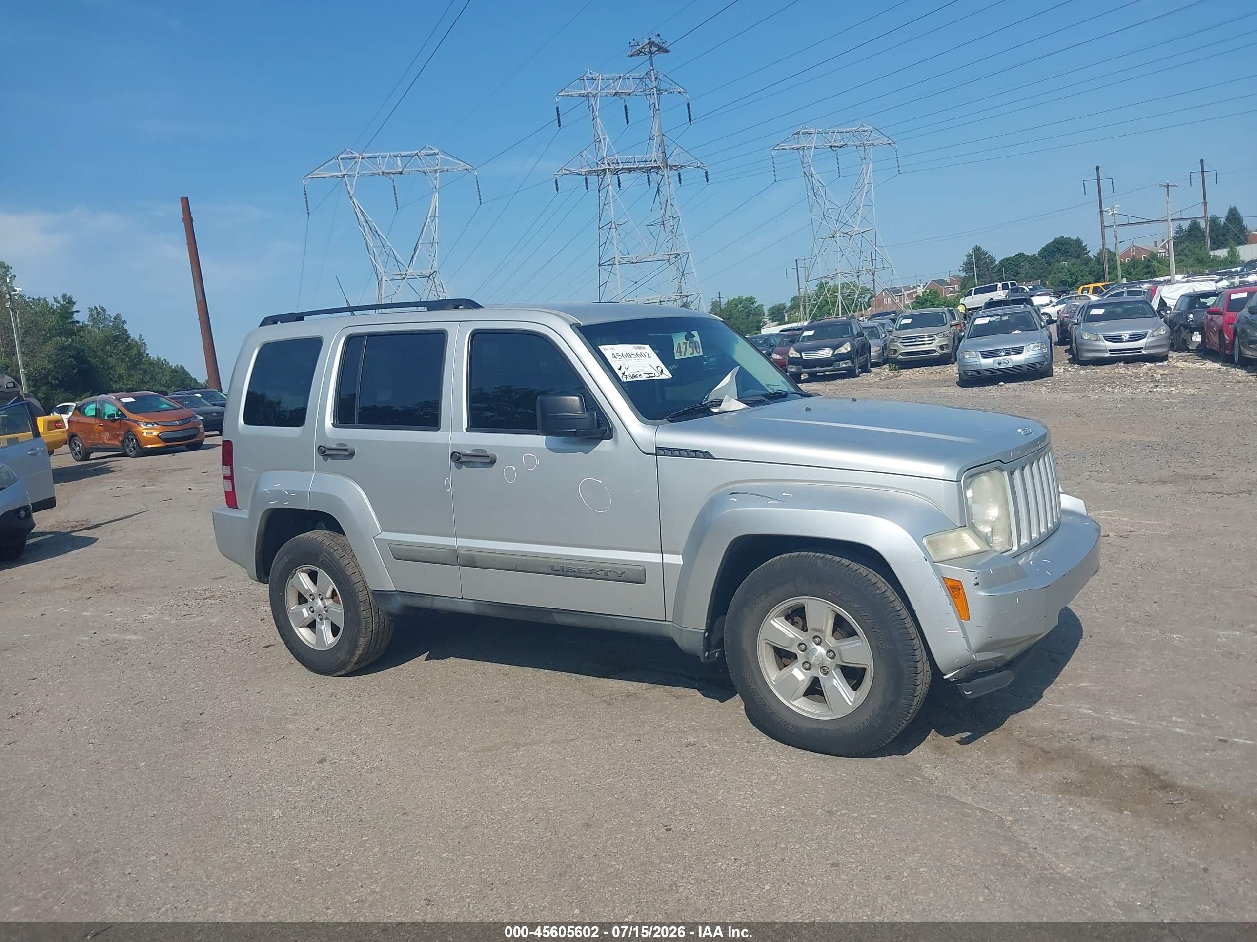 2011 Jeep Liberty Sport Серебряный vin: 1J4PN2GK0BW529705
