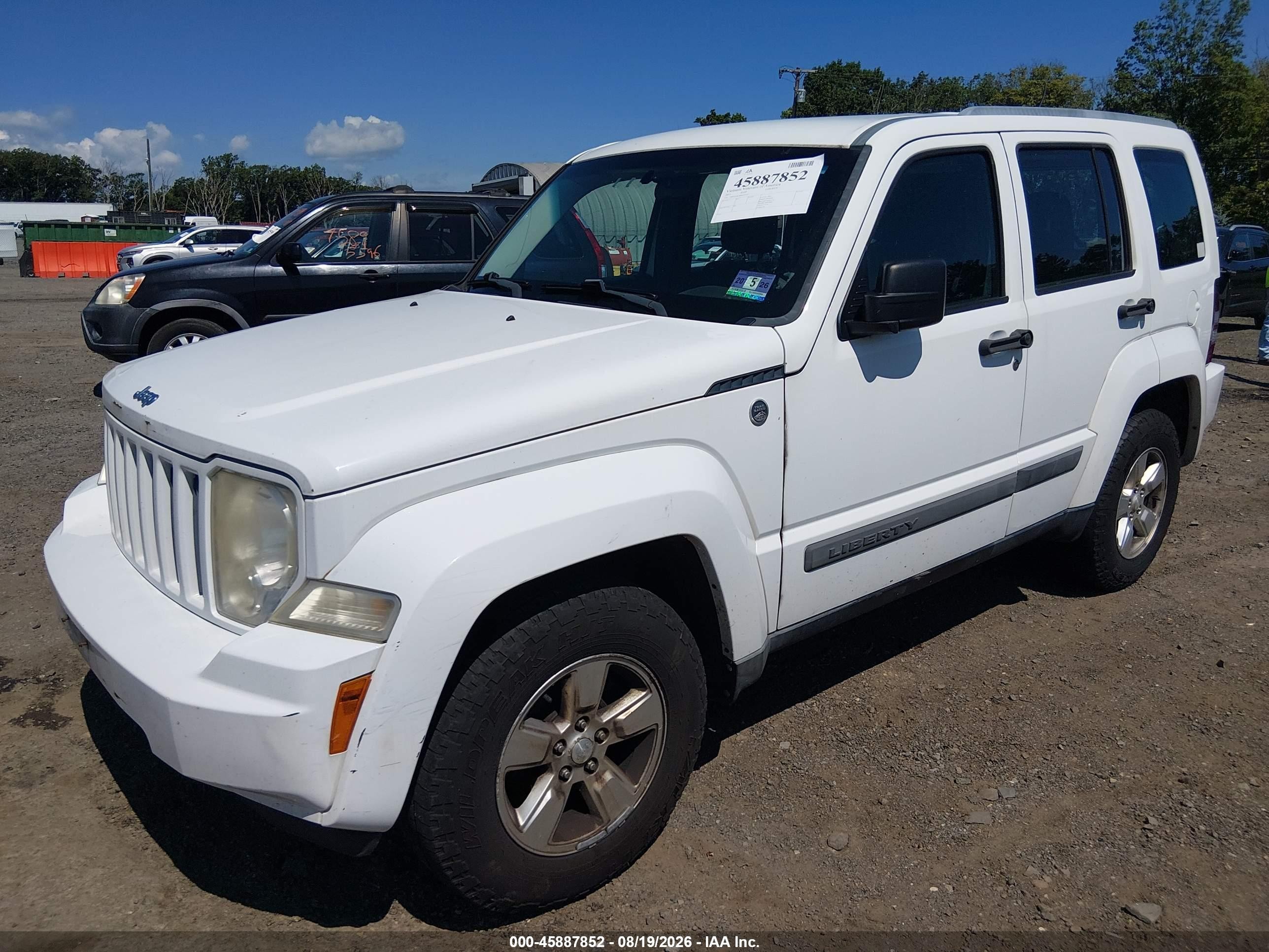 2011 Jeep Liberty Sport White vin: 1J4PN2GK1BW575267