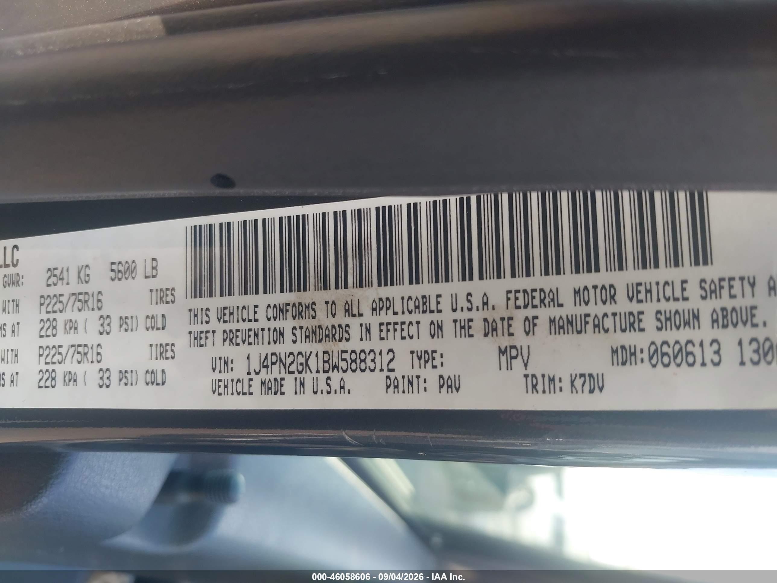 2011 Jeep Liberty Sport Серый vin: 1J4PN2GK1BW588312