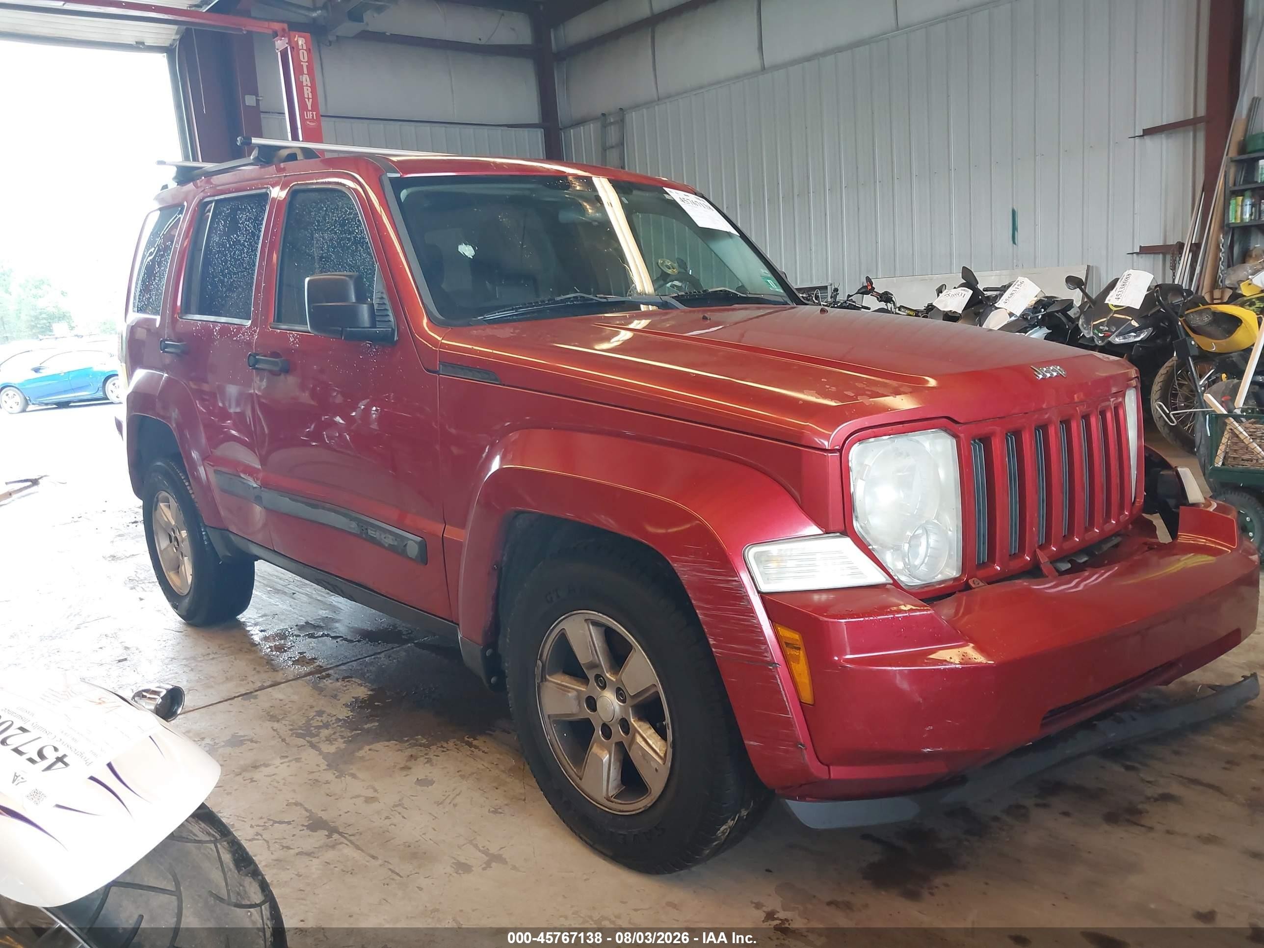 2010 Jeep Liberty Sport Red vin: 1J4PN2GK2AW102766