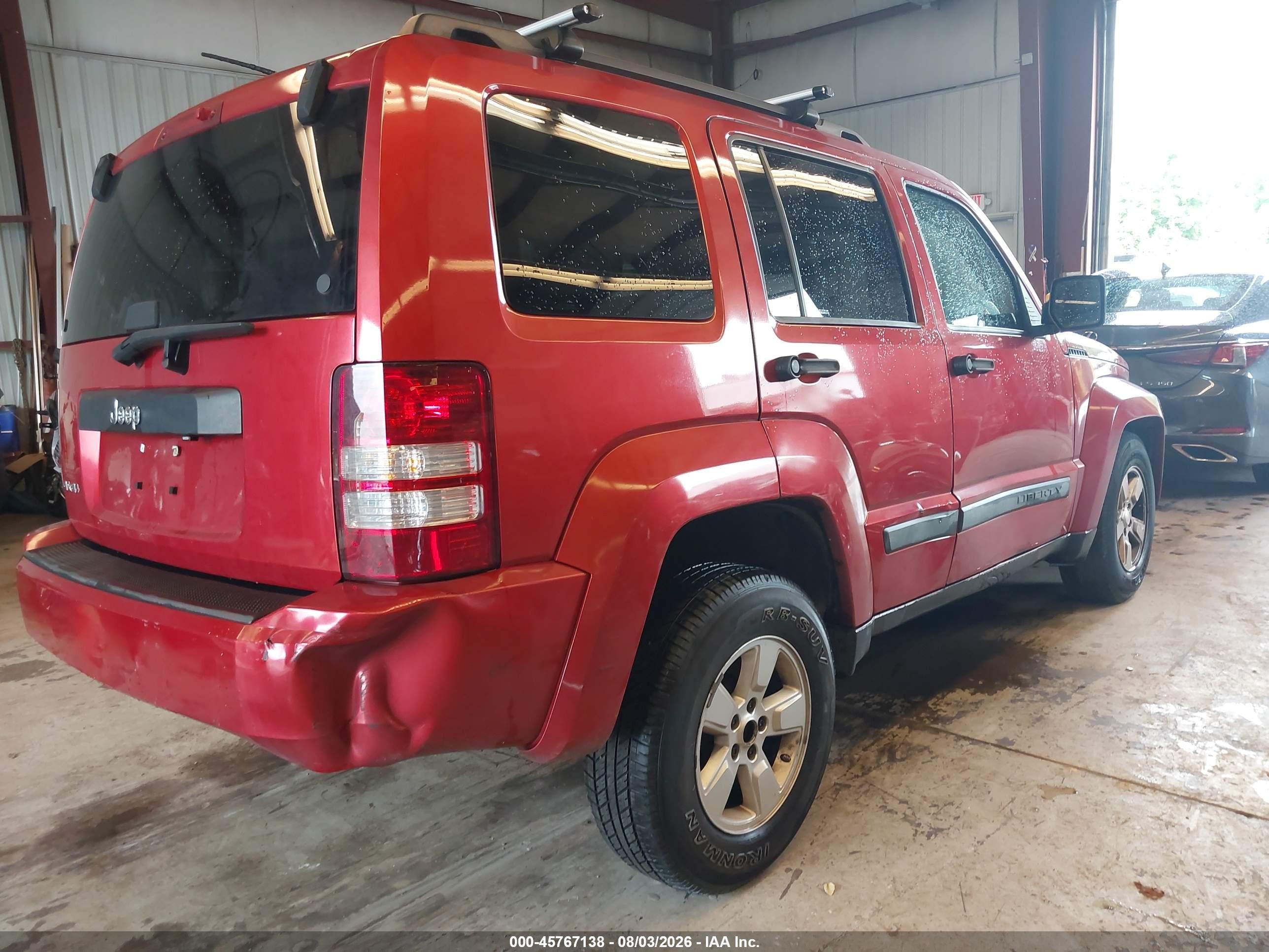2010 Jeep Liberty Sport Red vin: 1J4PN2GK2AW102766