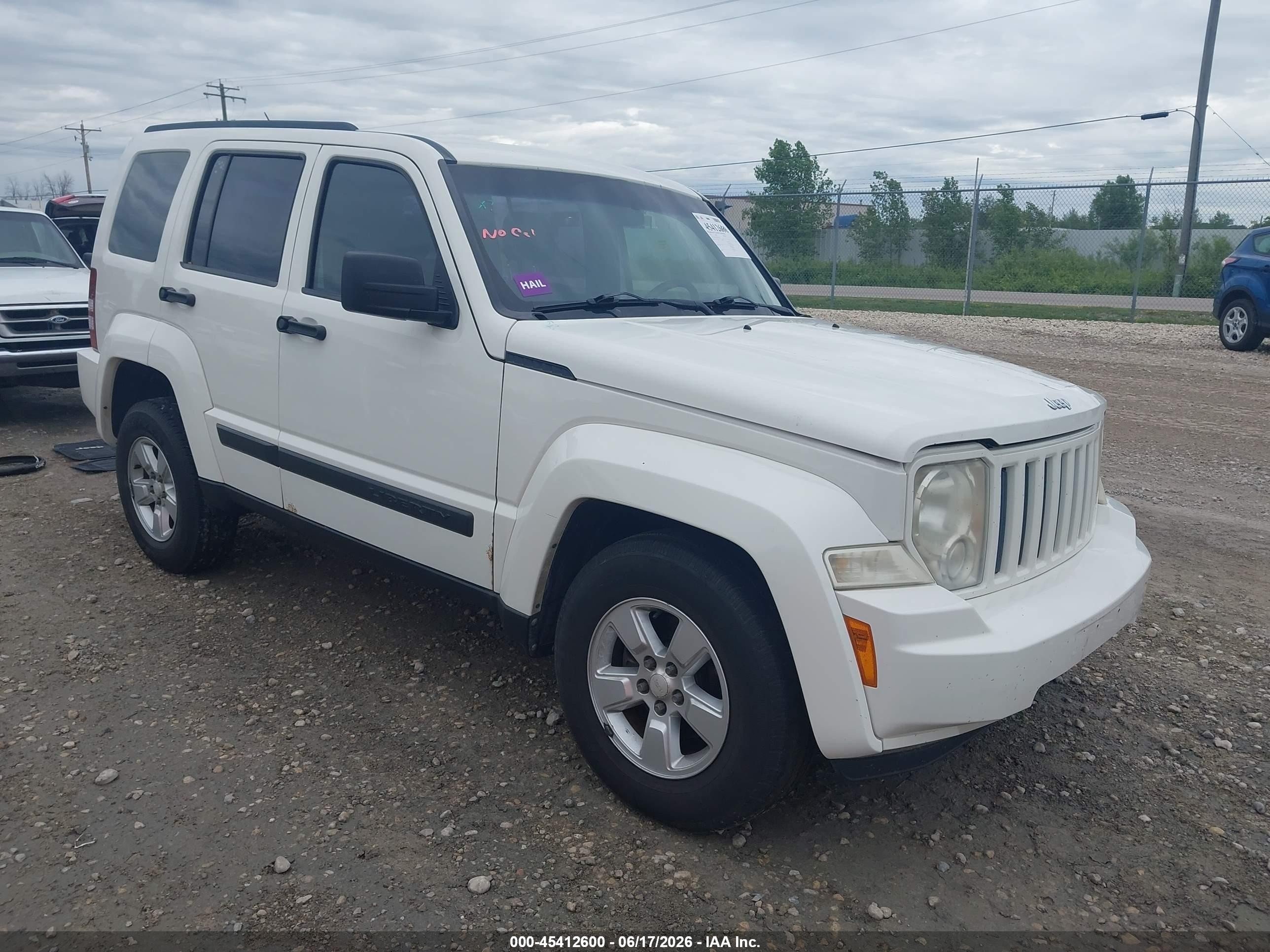 2010 Jeep Liberty Sport White vin: 1J4PN2GK2AW133144