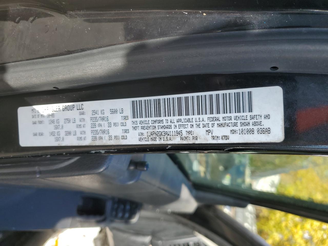 2010 Jeep Liberty Sport Black vin: 1J4PN2GK3AW111945
