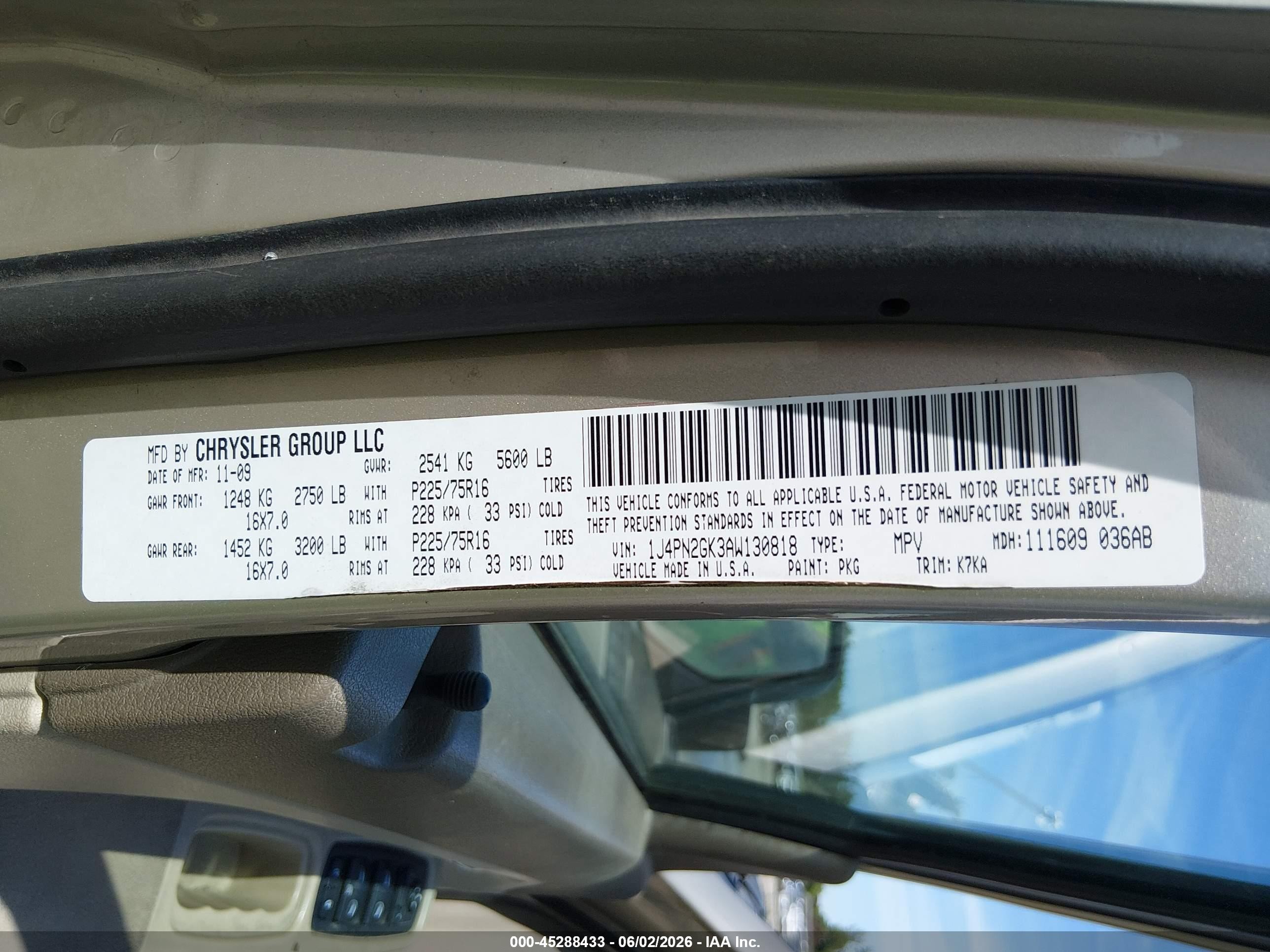 2010 Jeep Liberty Sport Коричневый vin: 1J4PN2GK3AW130818