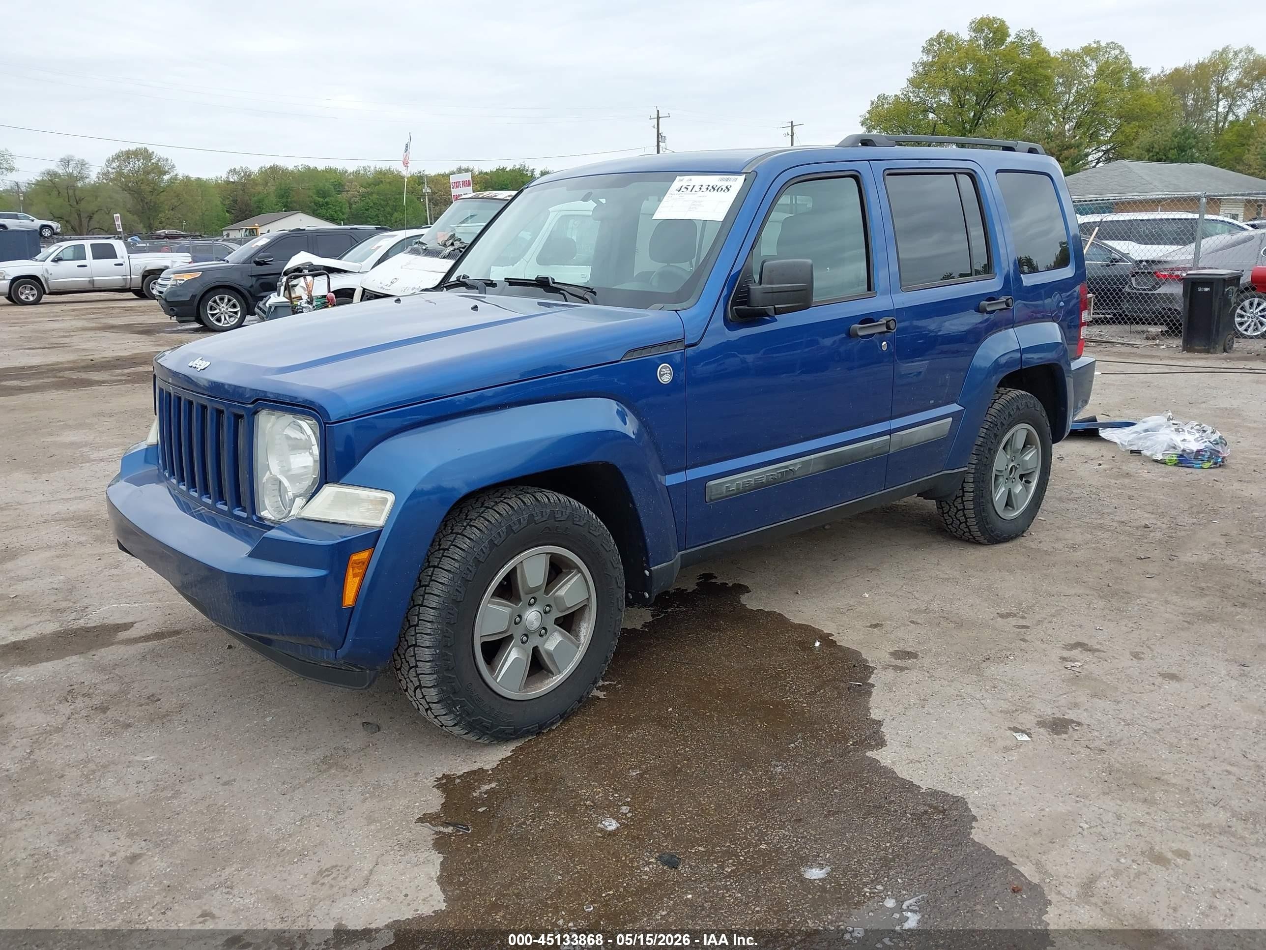 2010 Jeep Liberty Sport Blue vin: 1J4PN2GK3AW176956