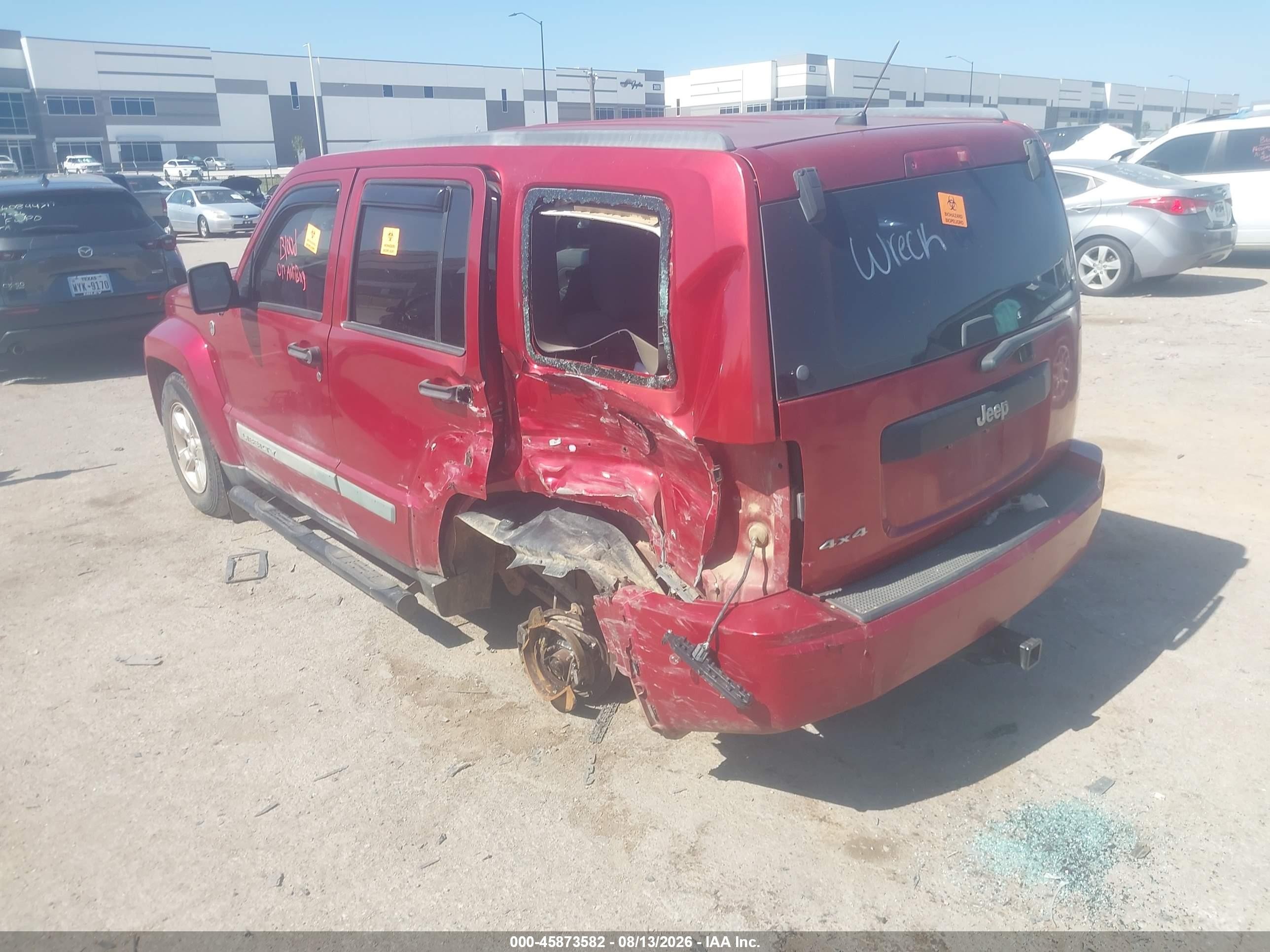 2010 Jeep Liberty Sport Red vin: 1J4PN2GK4AW139351