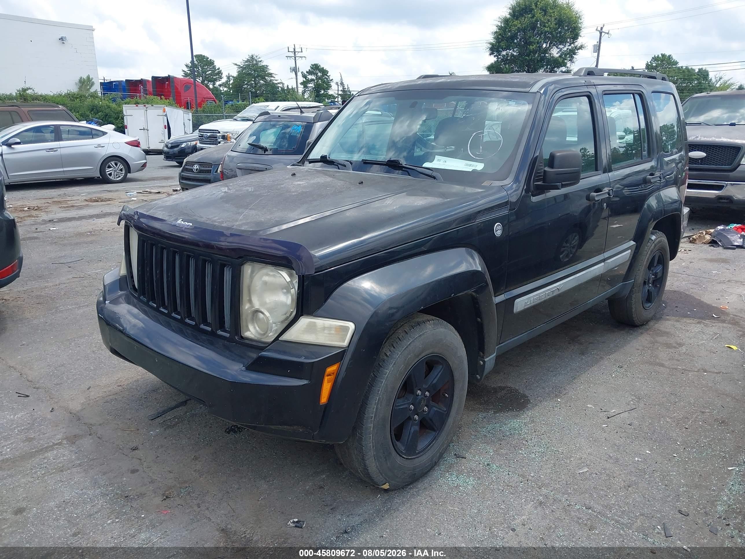 2010 Jeep Liberty Sport Черный vin: 1J4PN2GK4AW171149