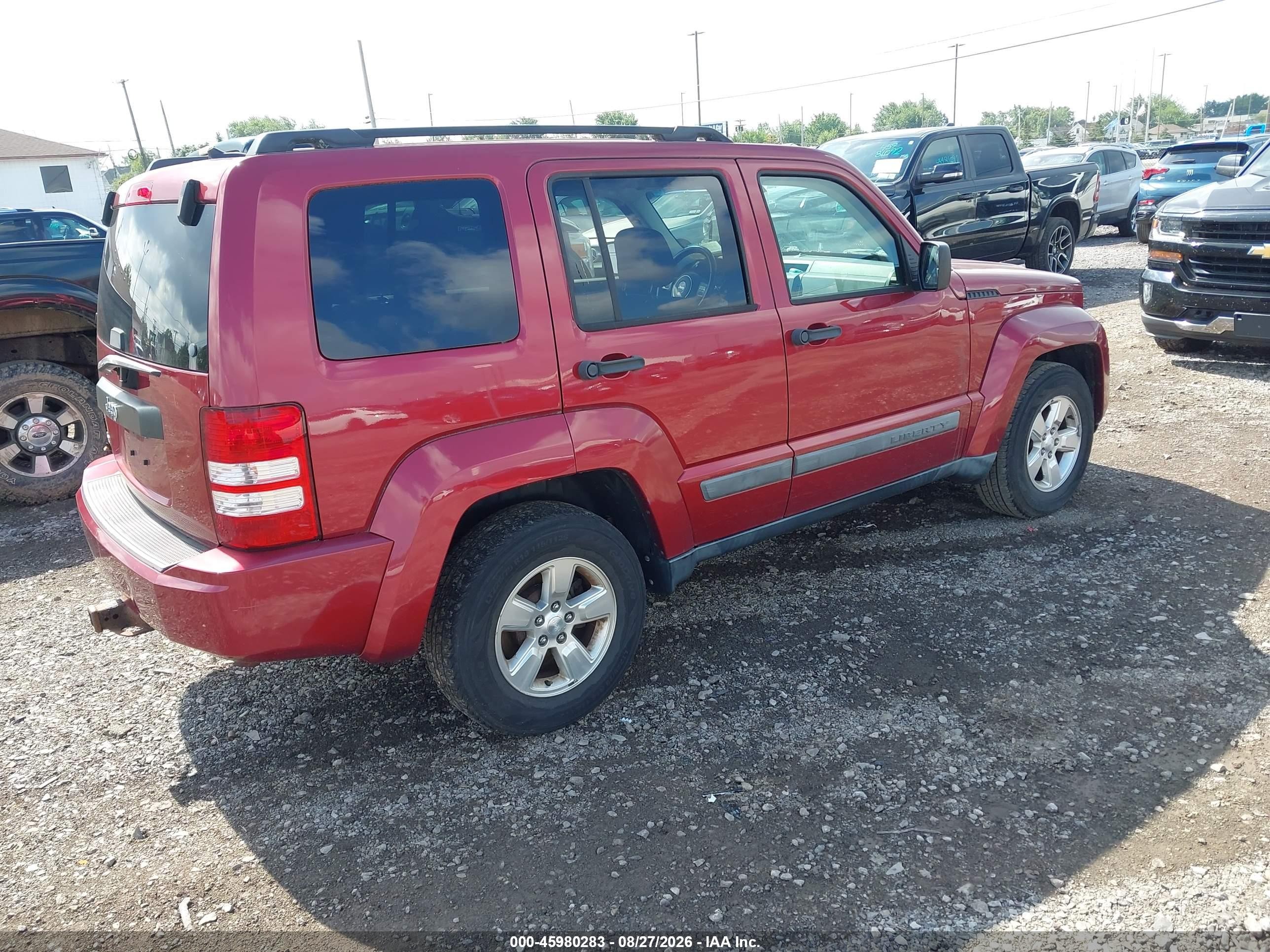 2011 Jeep Liberty Sport Красный vin: 1J4PN2GK5BW534687
