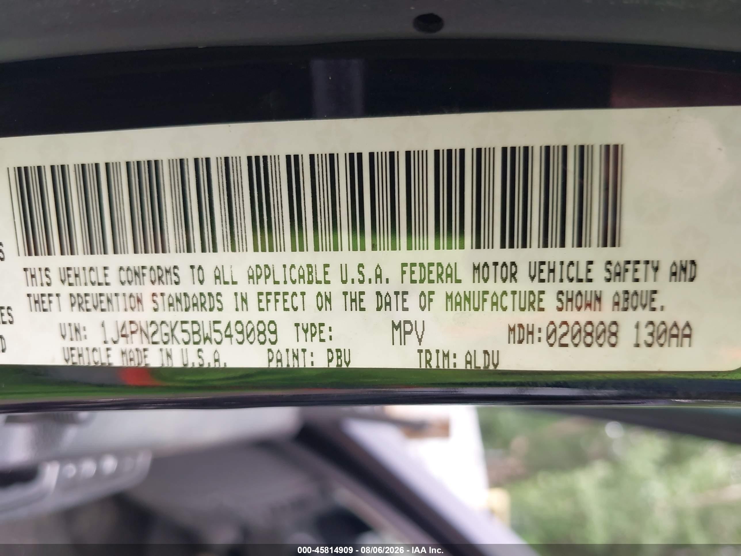 2011 Jeep Liberty Sport Dark Blue vin: 1J4PN2GK5BW549089