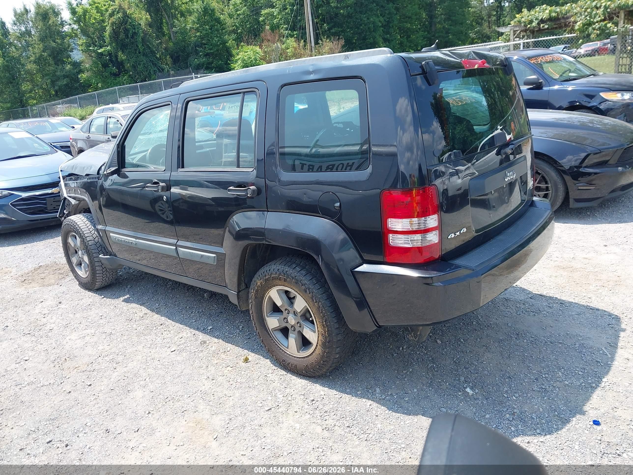 2010 Jeep Liberty Sport Black vin: 1J4PN2GK6AW101183