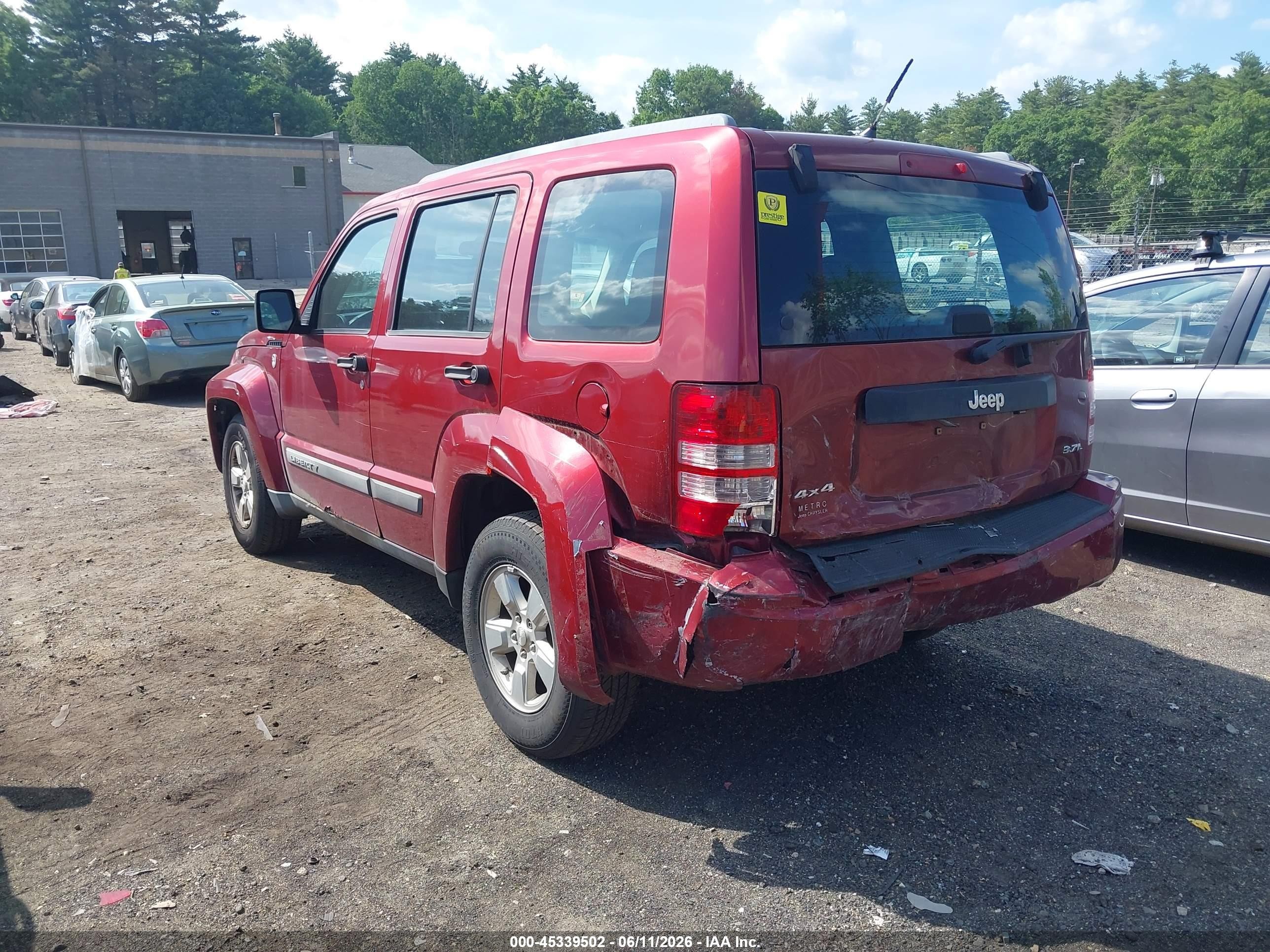 2011 Jeep Liberty Sport Red vin: 1J4PN2GK6BW572624