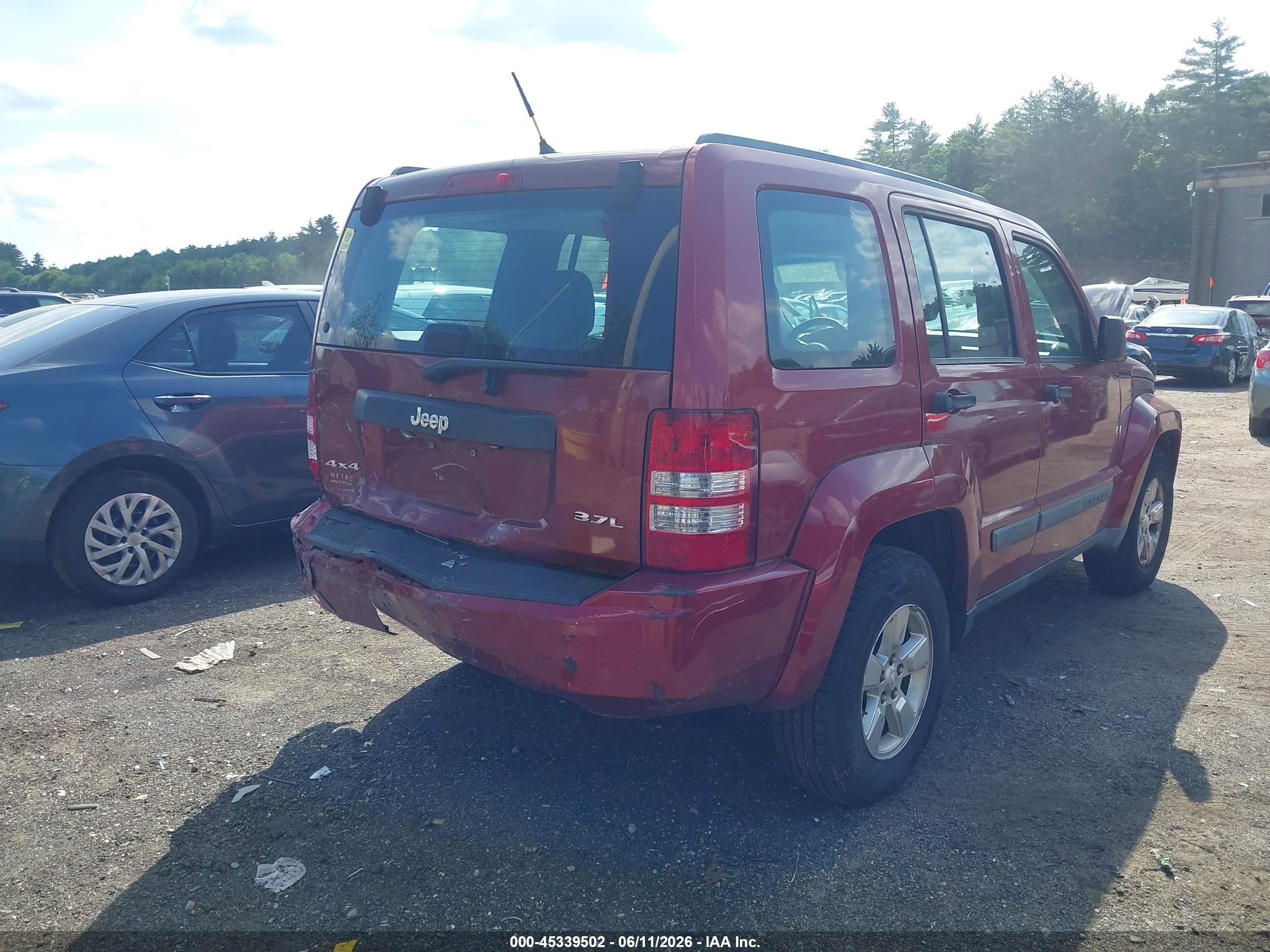 2011 Jeep Liberty Sport Red vin: 1J4PN2GK6BW572624