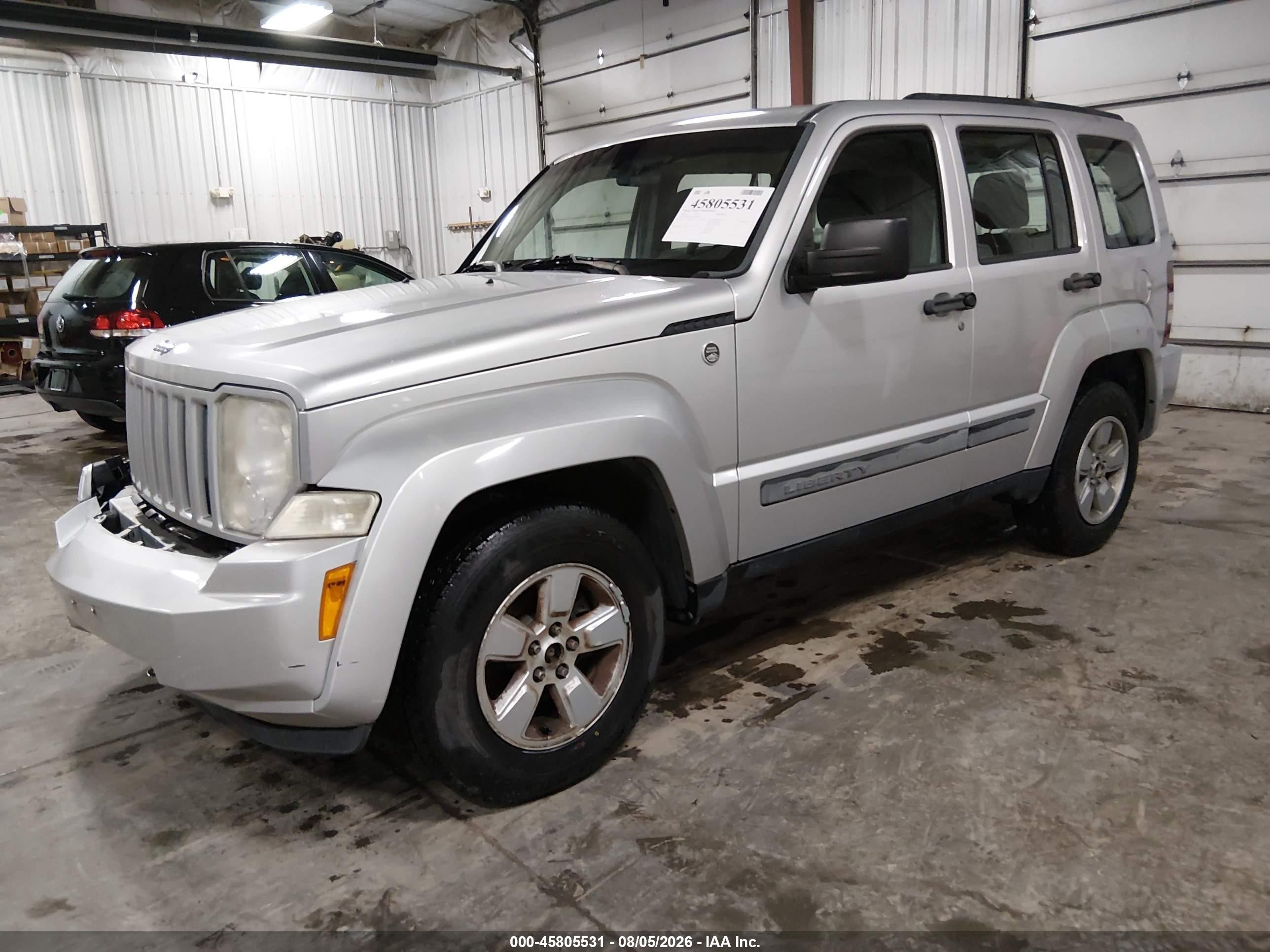 2010 Jeep Liberty Sport Silver vin: 1J4PN2GK7AW143863