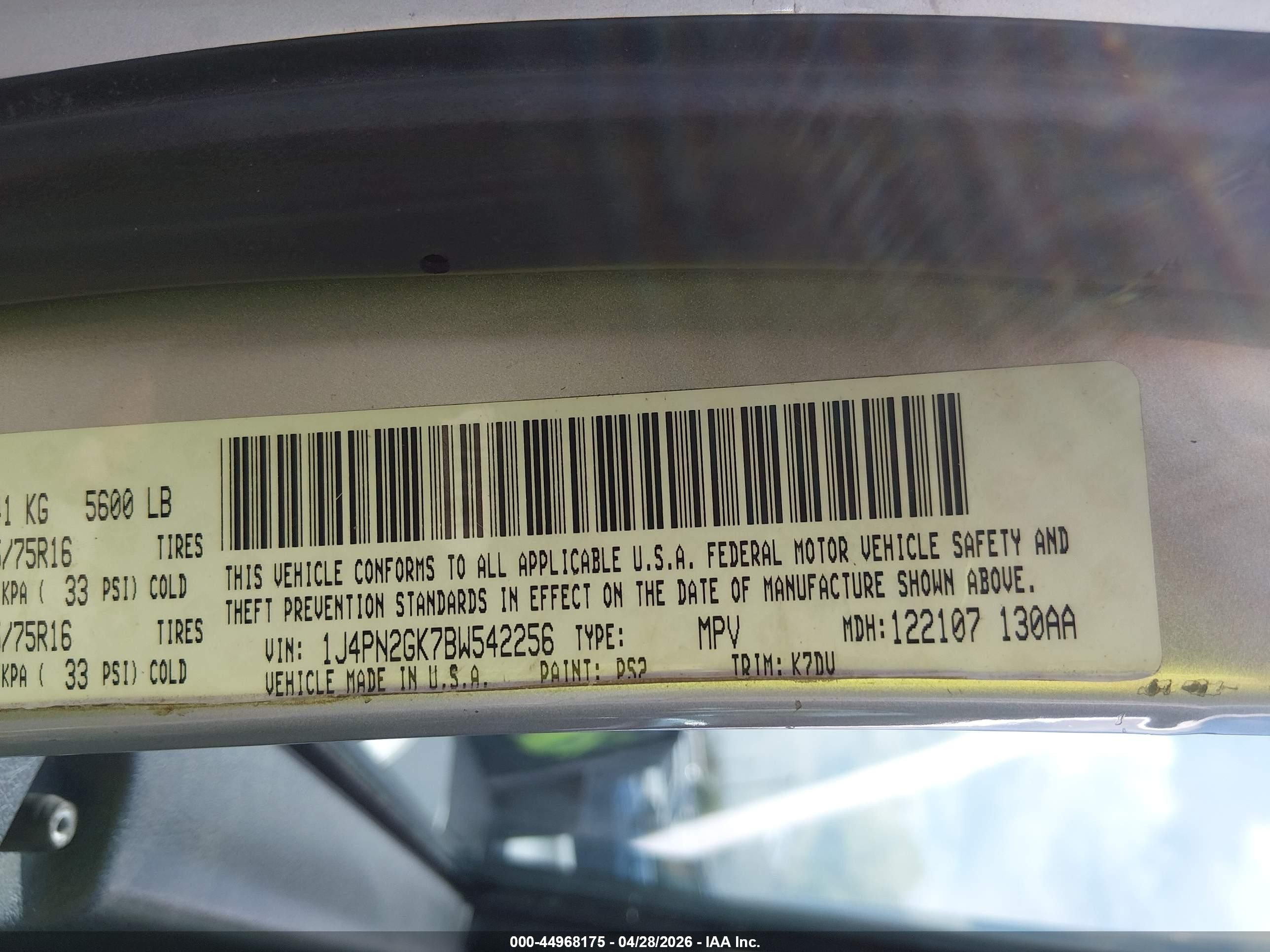 2011 Jeep Liberty Sport Silver vin: 1J4PN2GK7BW542256