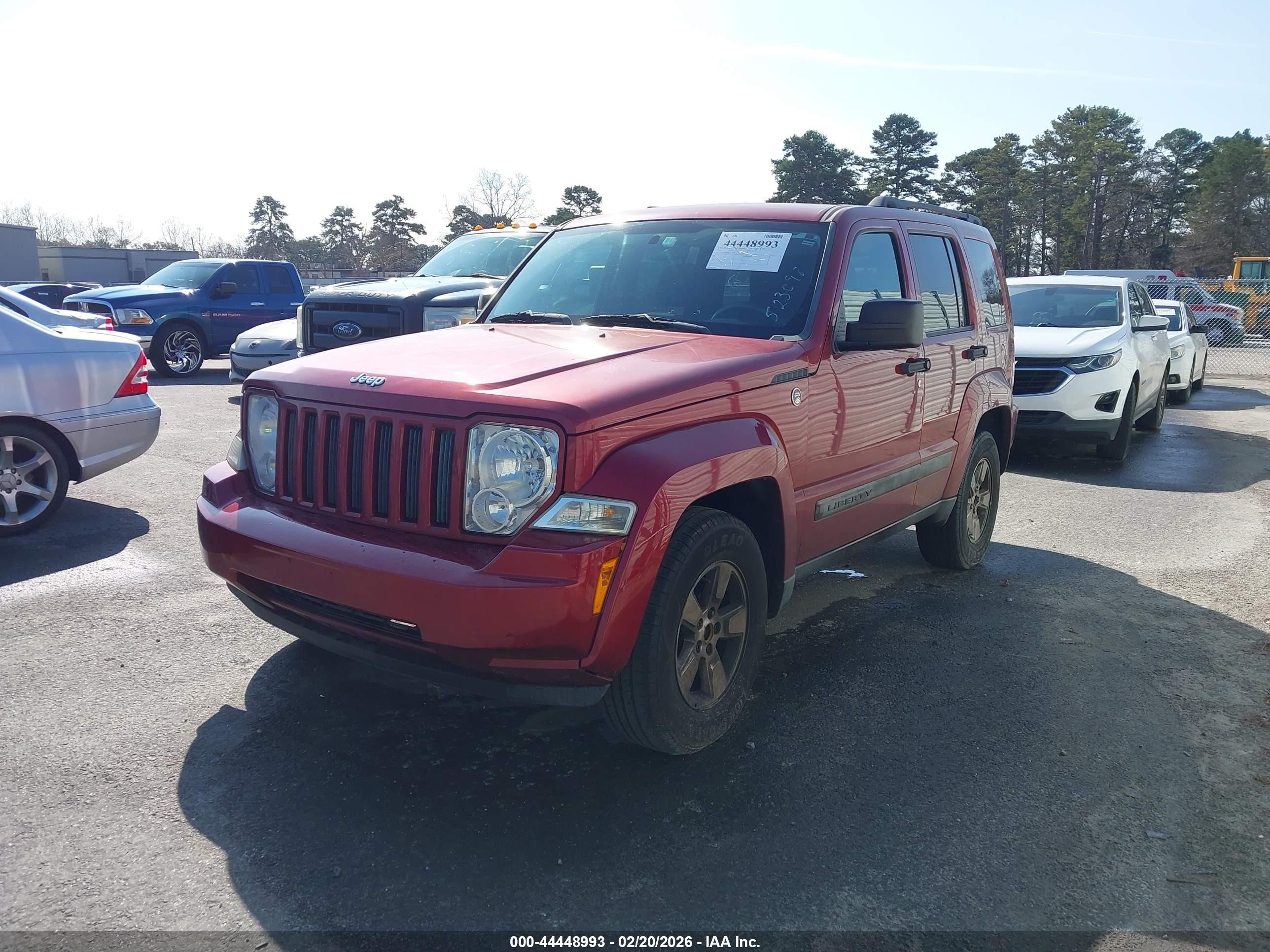 2011 Jeep Liberty Sport Red vin: 1J4PN2GK8BW523098