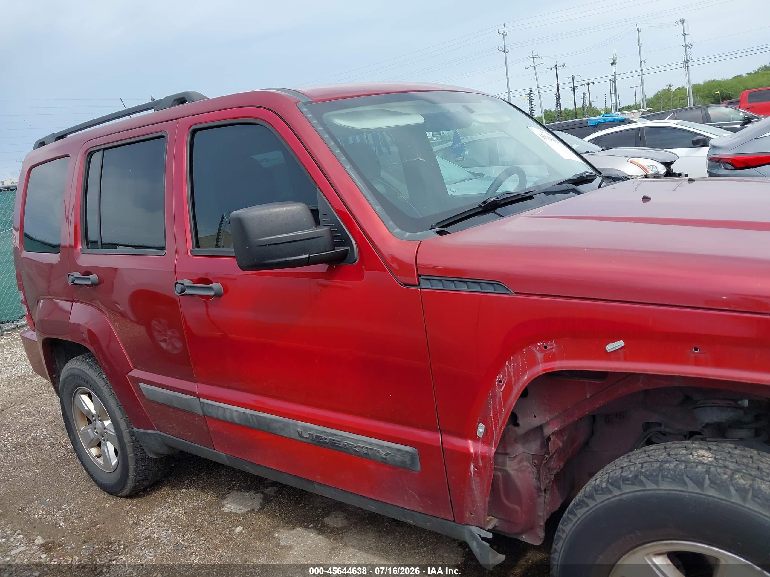 2011 Jeep Liberty Sport Red vin: 1J4PN2GK8BW577744