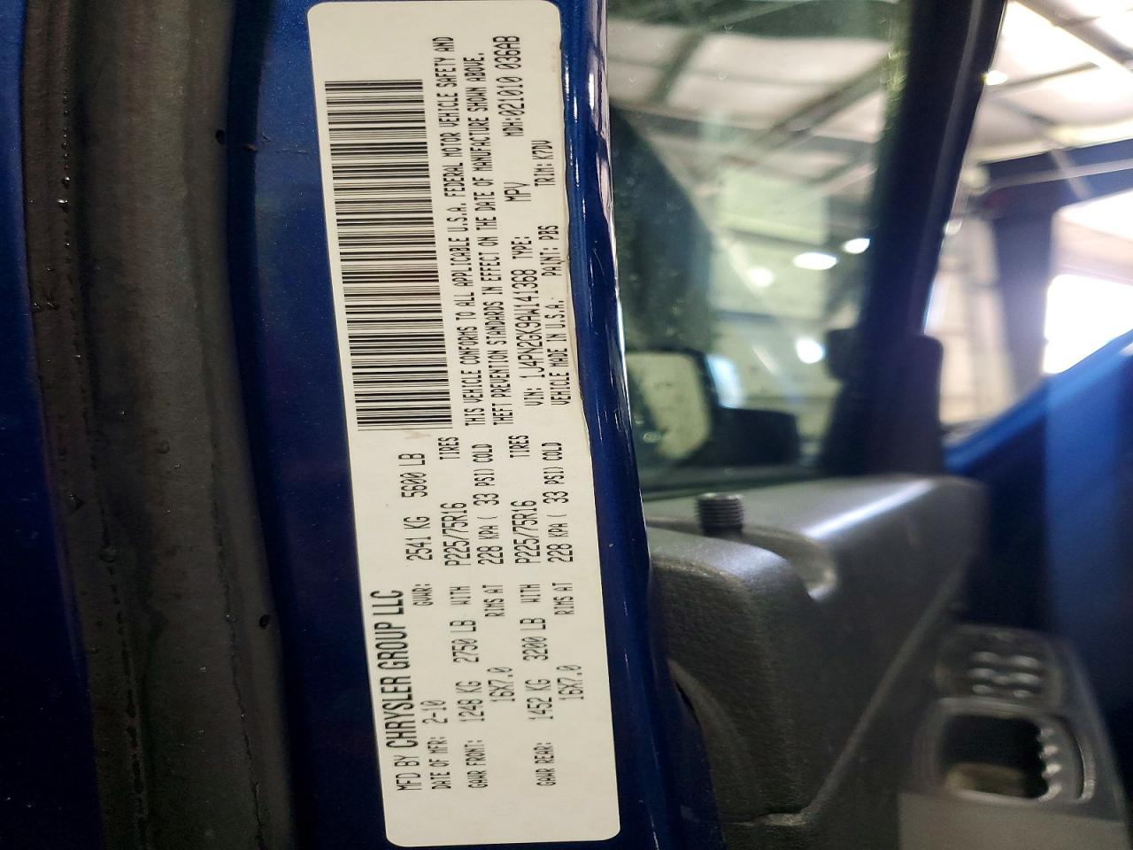 2010 Jeep Liberty Sport Blue vin: 1J4PN2GK9AW141368