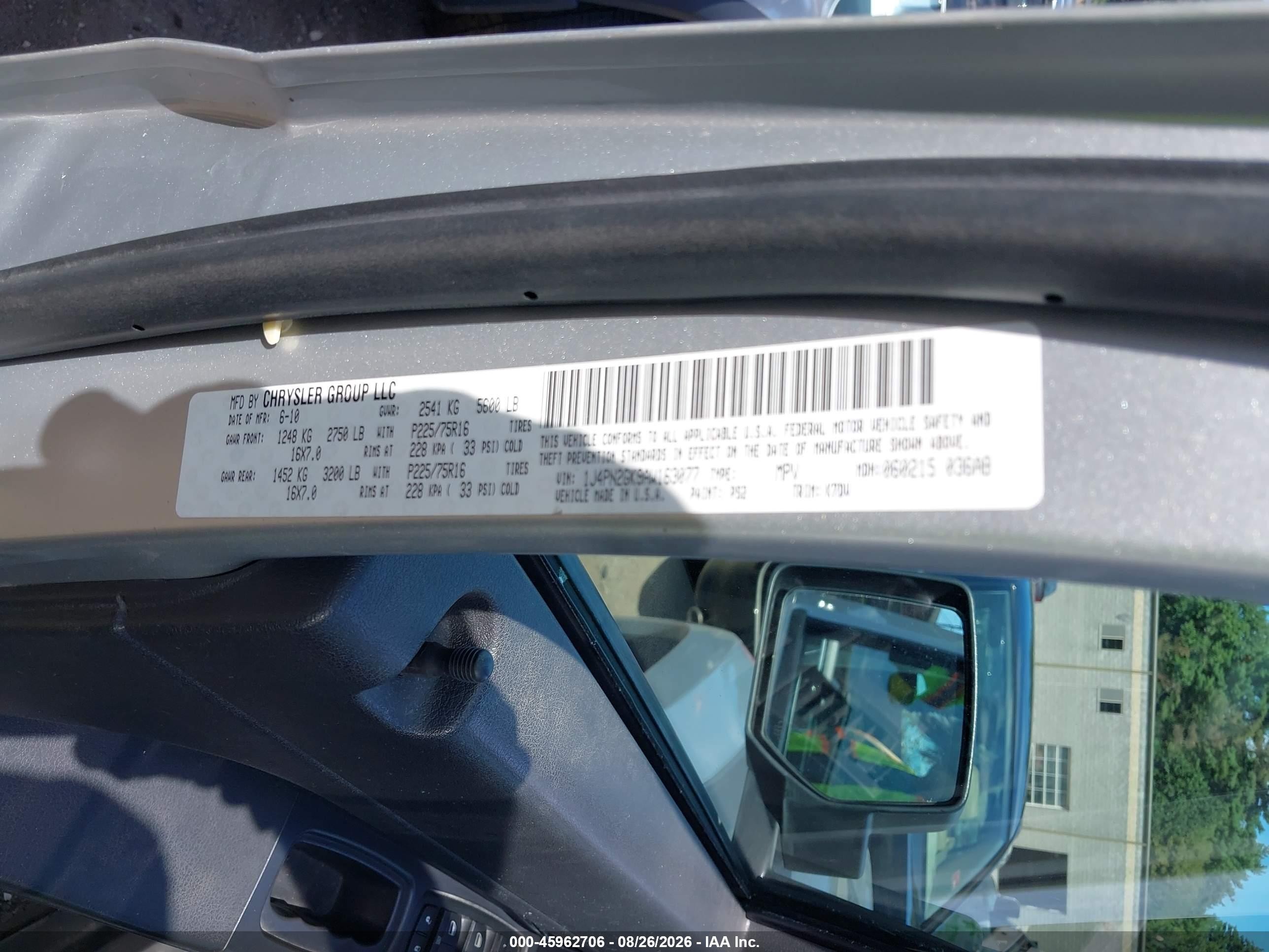 2010 Jeep Liberty Sport Серебряный vin: 1J4PN2GK9AW163077