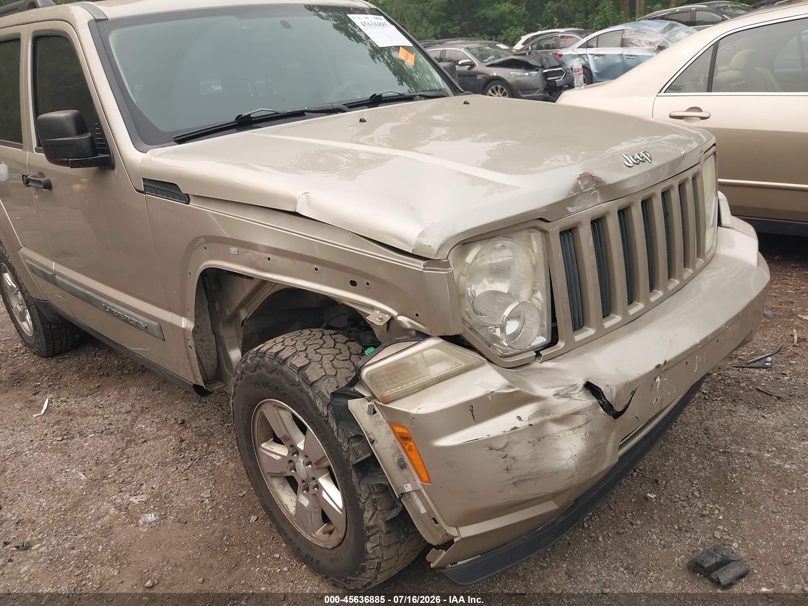 2010 Jeep Liberty Sport Beige vin: 1J4PN2GKXAW167381