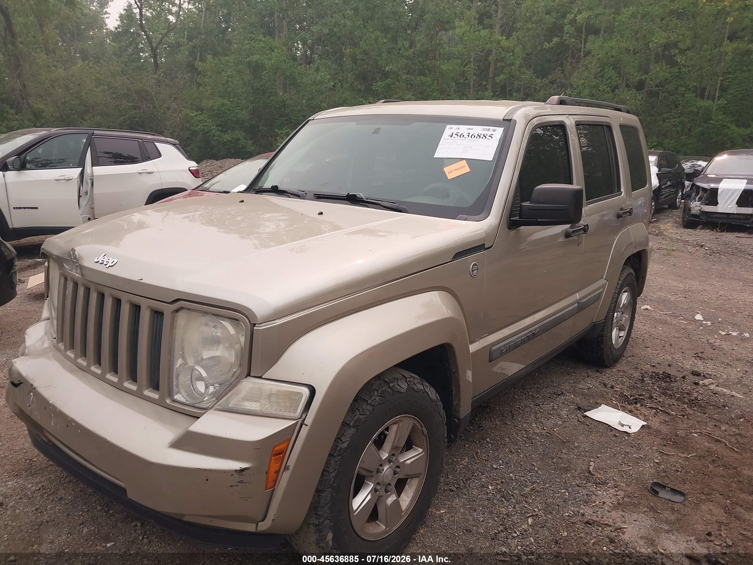 2010 Jeep Liberty Sport Beige vin: 1J4PN2GKXAW167381