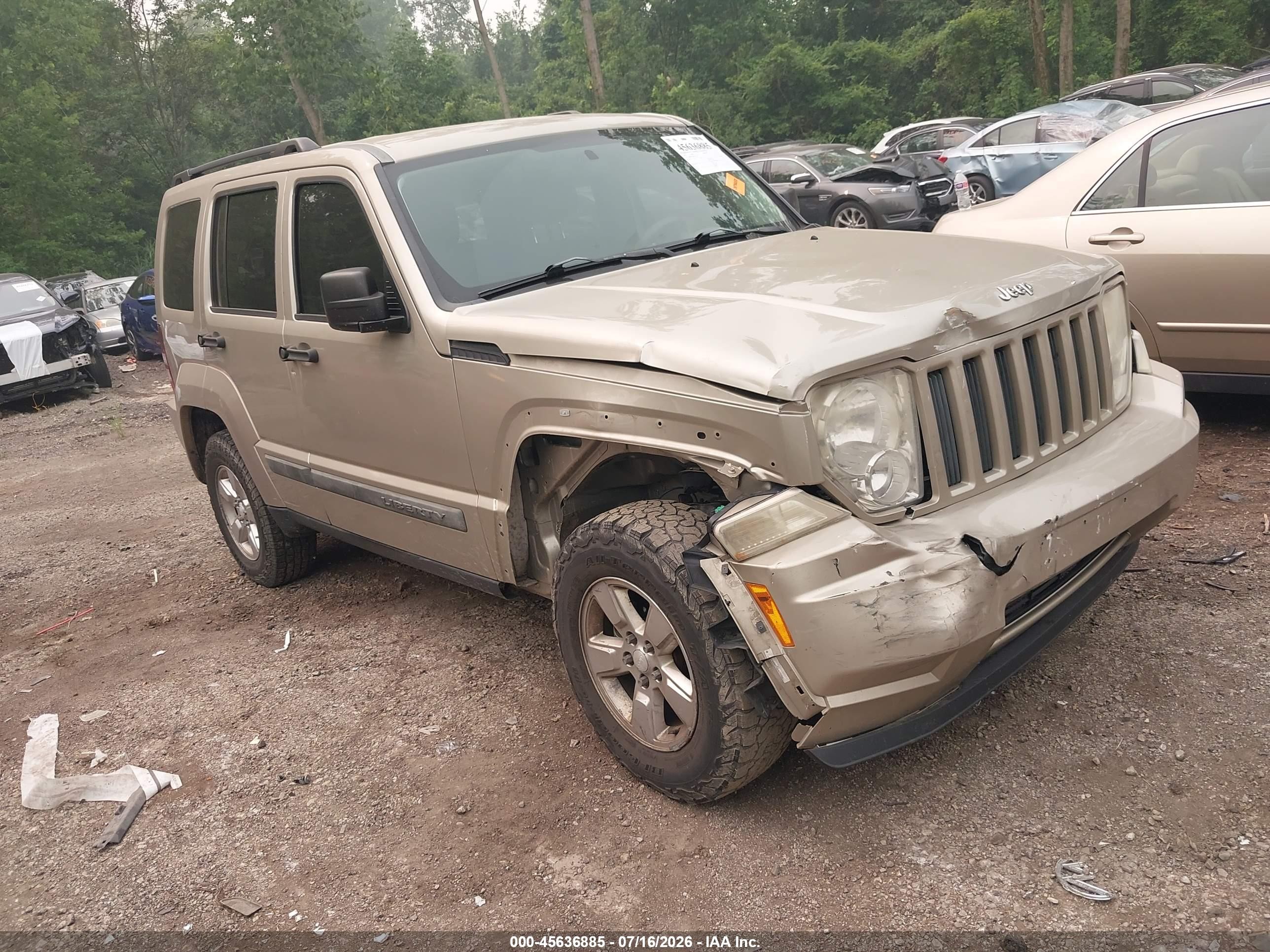 2010 Jeep Liberty Sport Beige vin: 1J4PN2GKXAW167381