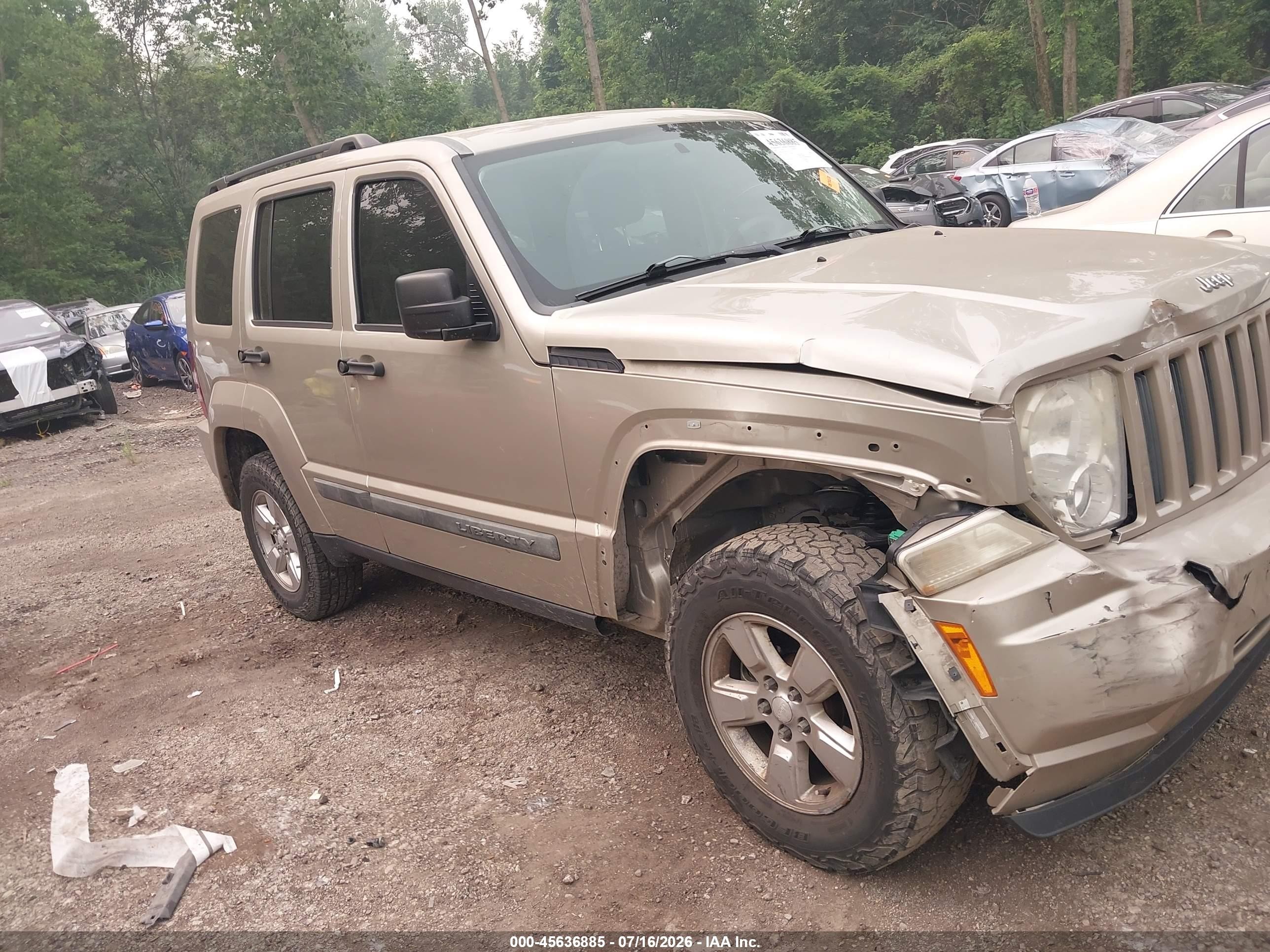 2010 Jeep Liberty Sport Beige vin: 1J4PN2GKXAW167381