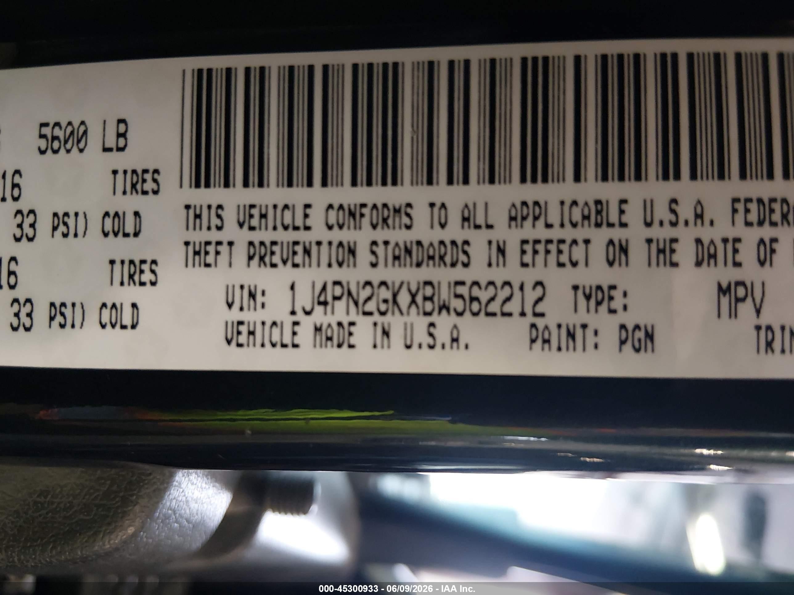 2011 Jeep Liberty Sport Green vin: 1J4PN2GKXBW562212
