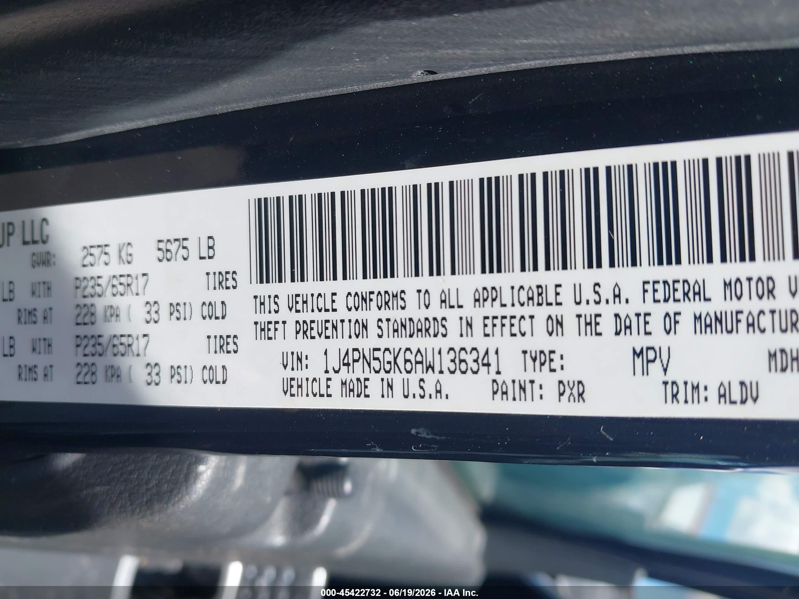 2010 Jeep Liberty Limited Черный vin: 1J4PN5GK6AW136341