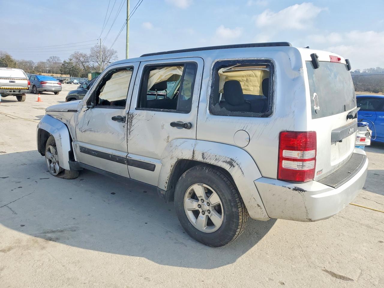 2010 Jeep Liberty Sport Silver vin: 1J4PP2GK2AW132649