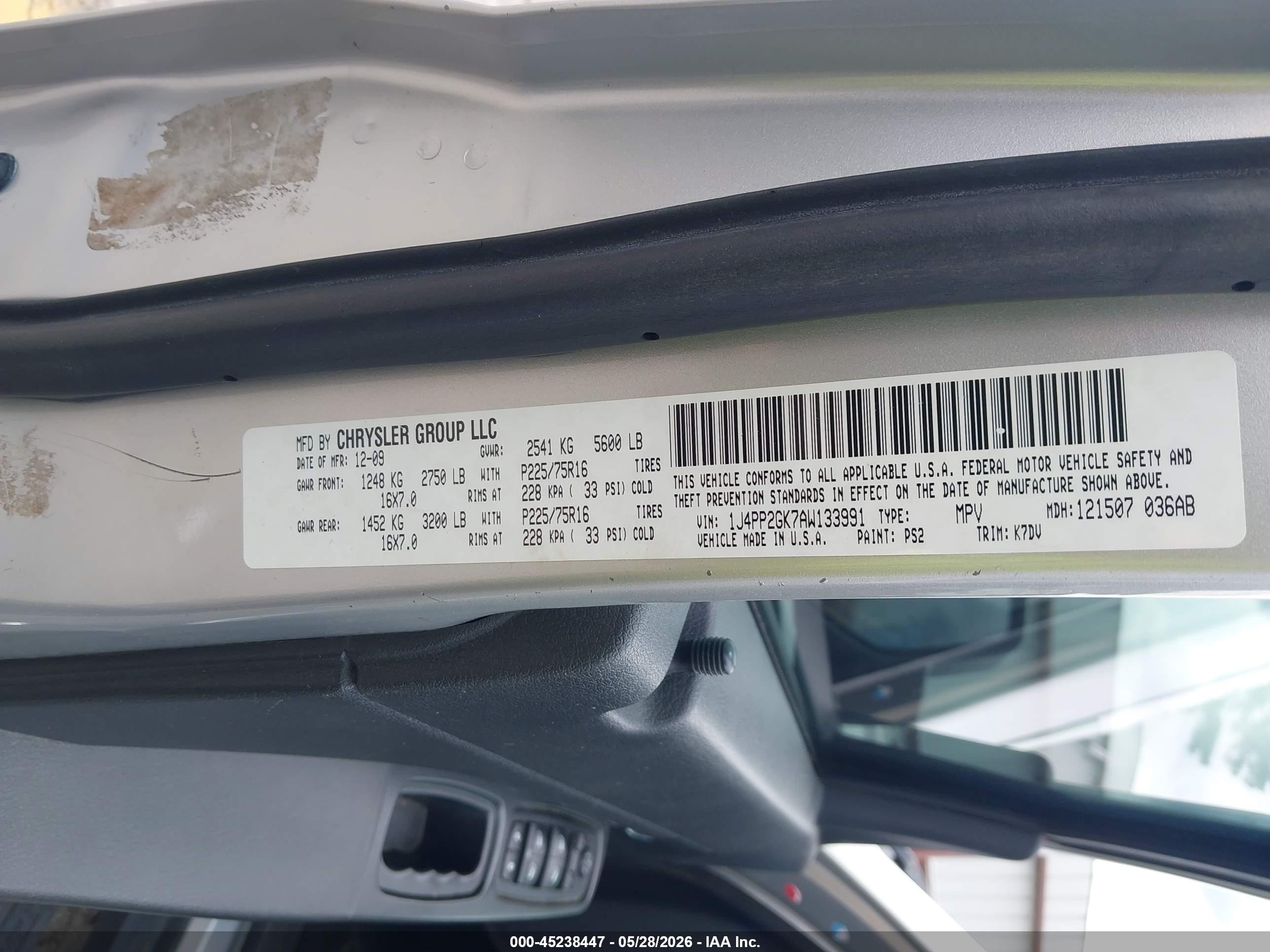 2010 Jeep Liberty Sport Серебряный vin: 1J4PP2GK7AW133991